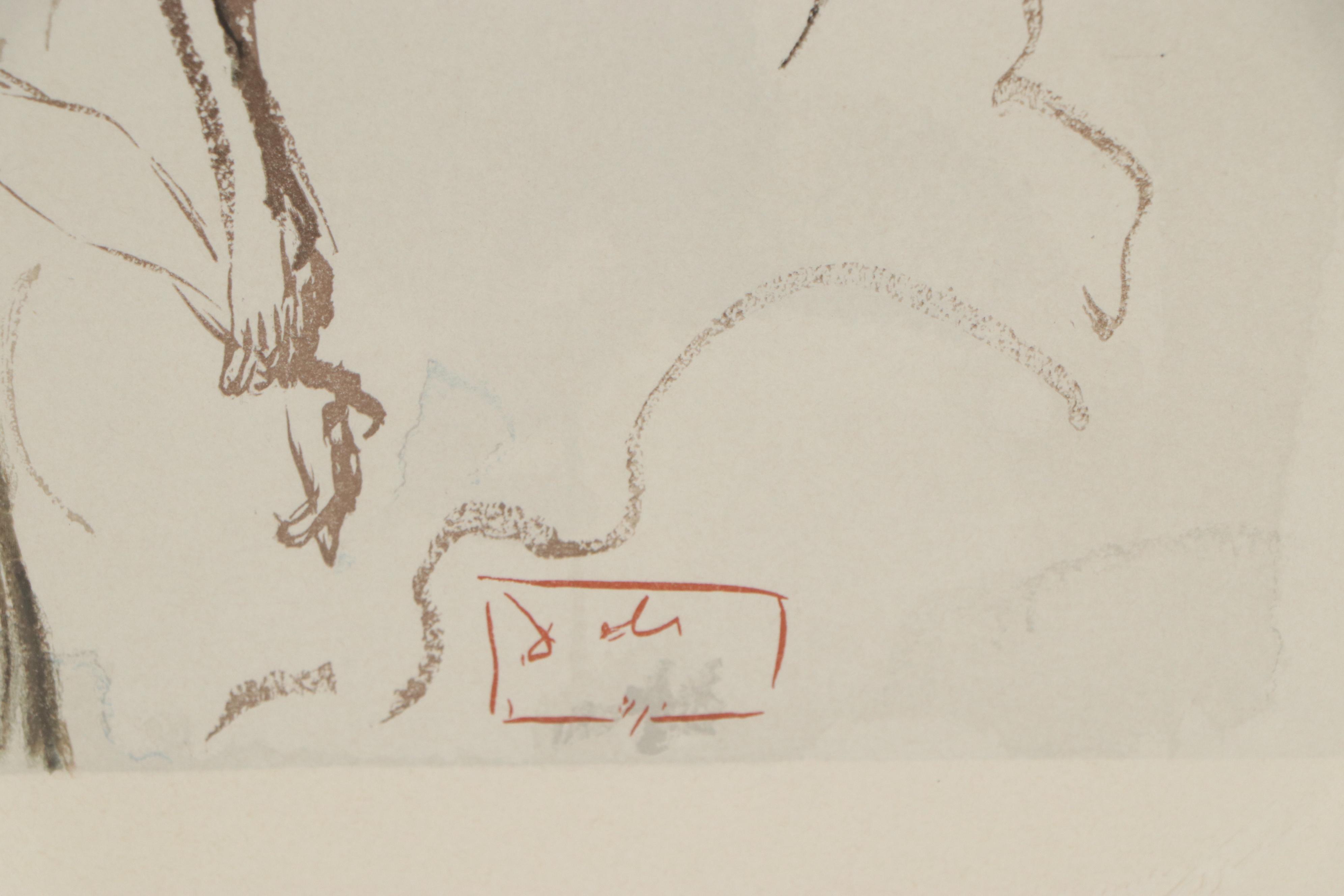 Salvador Dalí Wood Engraving "L'archange Gabriel"