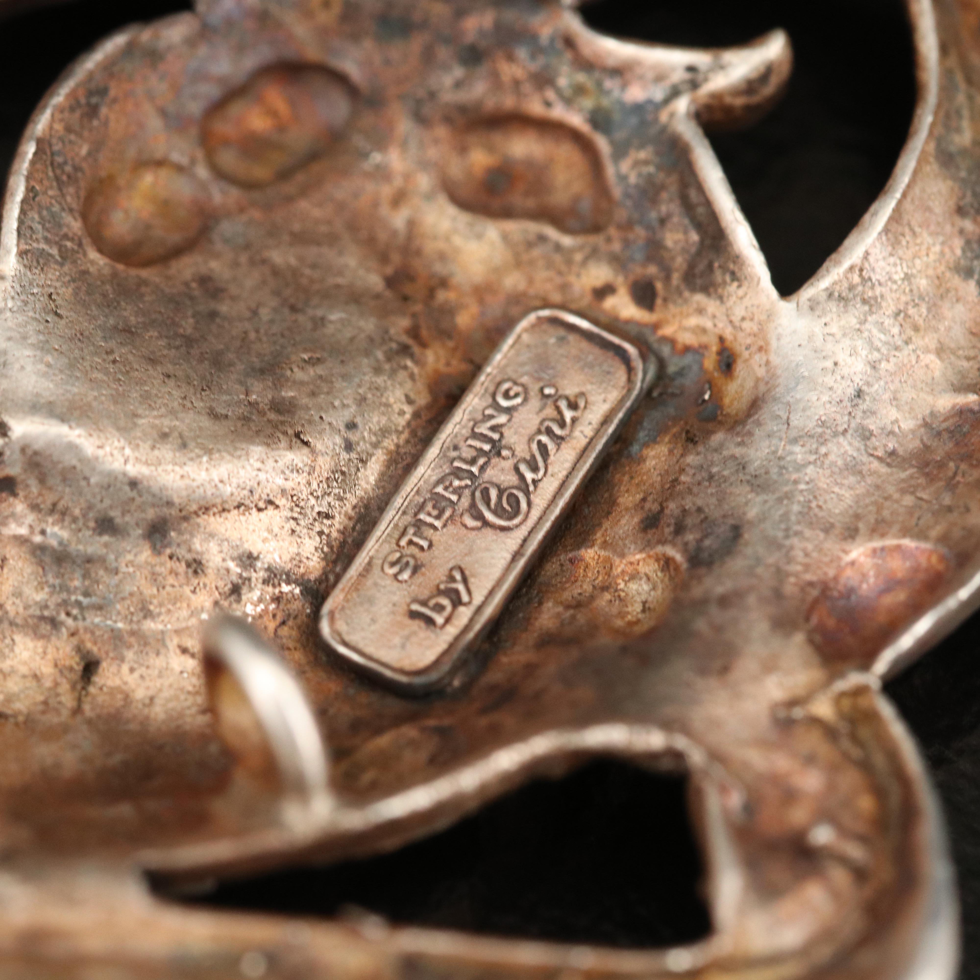 Vintage Guglielmo Cini Sterling Silver Capricorn Brooch