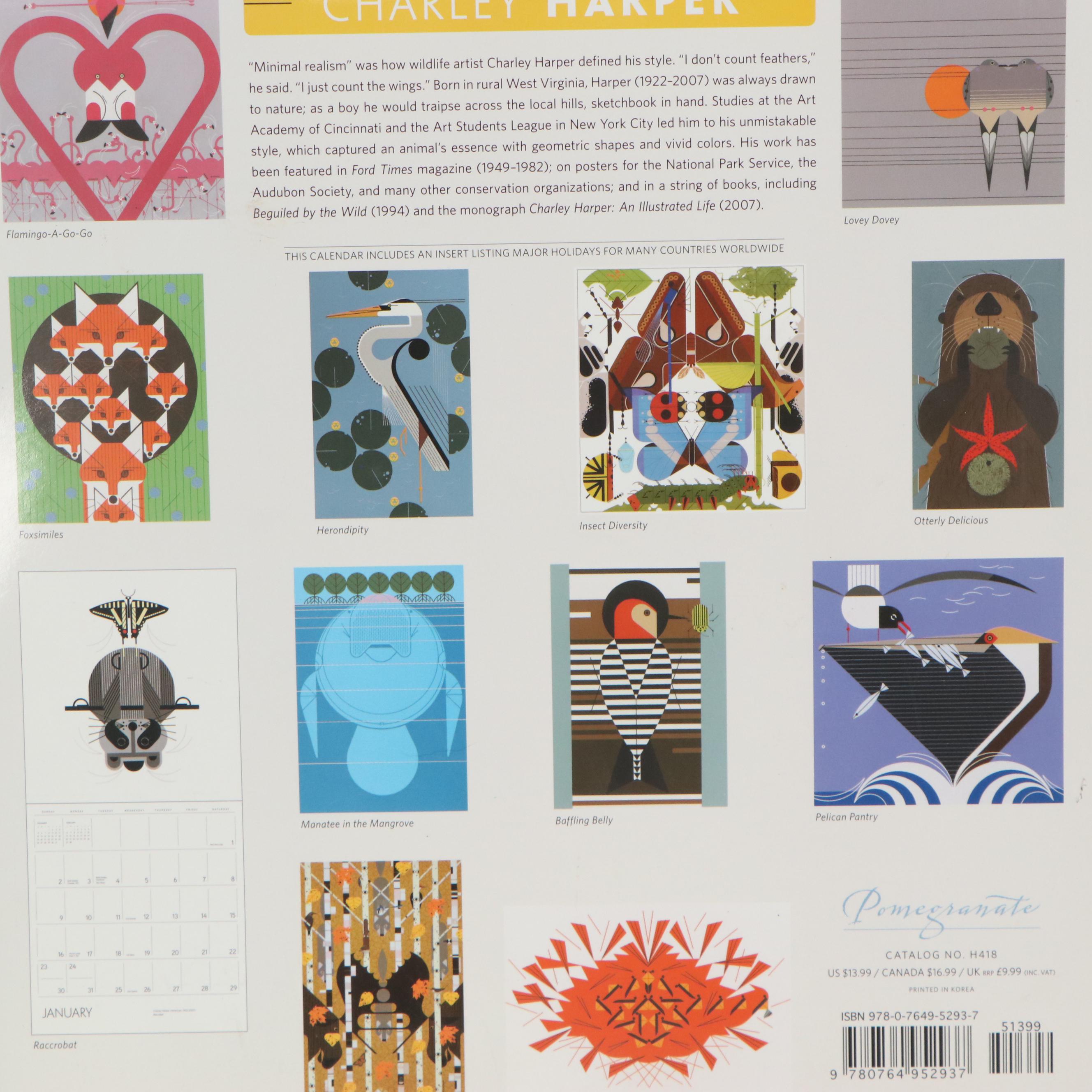 Offset Lithograph Calendar after Charley Harper, 2011