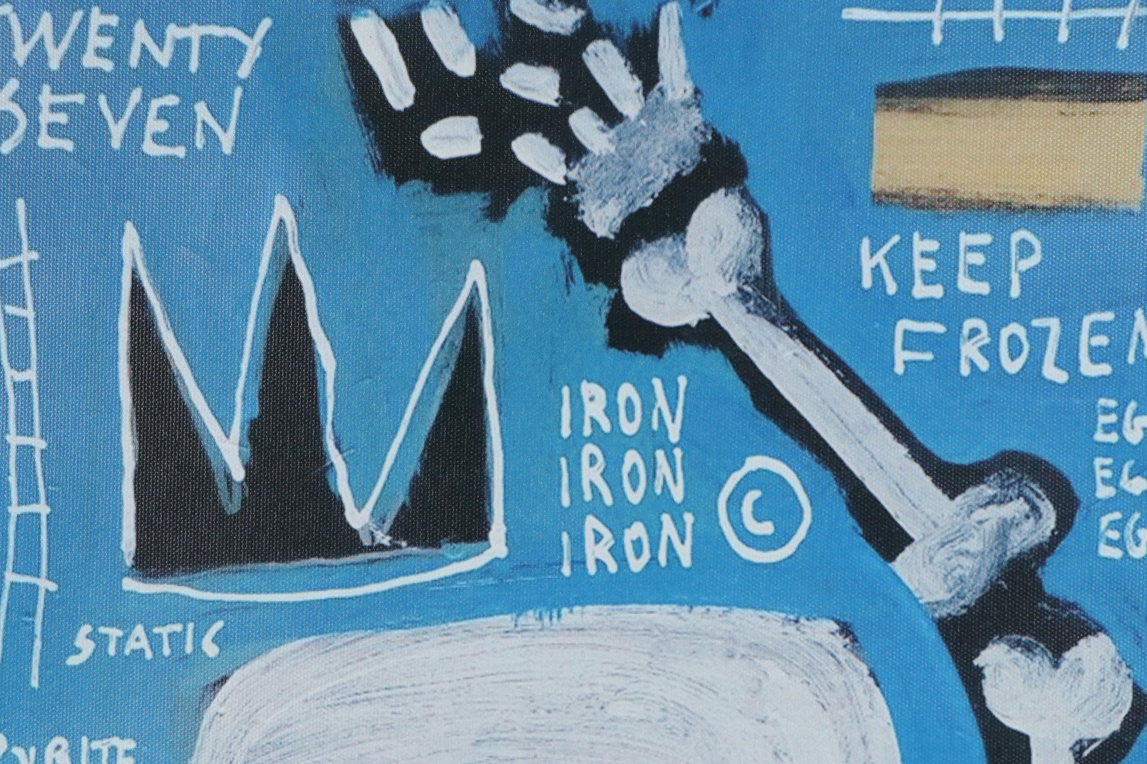 Giclée after Jean-Michel Basquiat of Crowned Skeleton