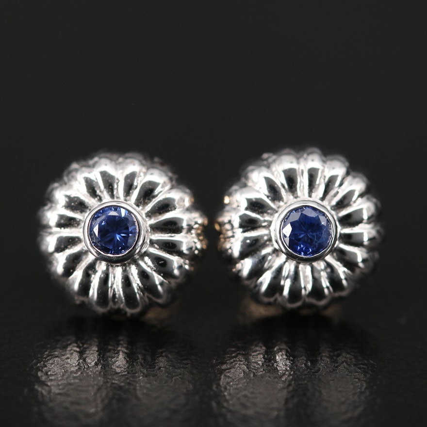 14K Sapphire Stud Earrings