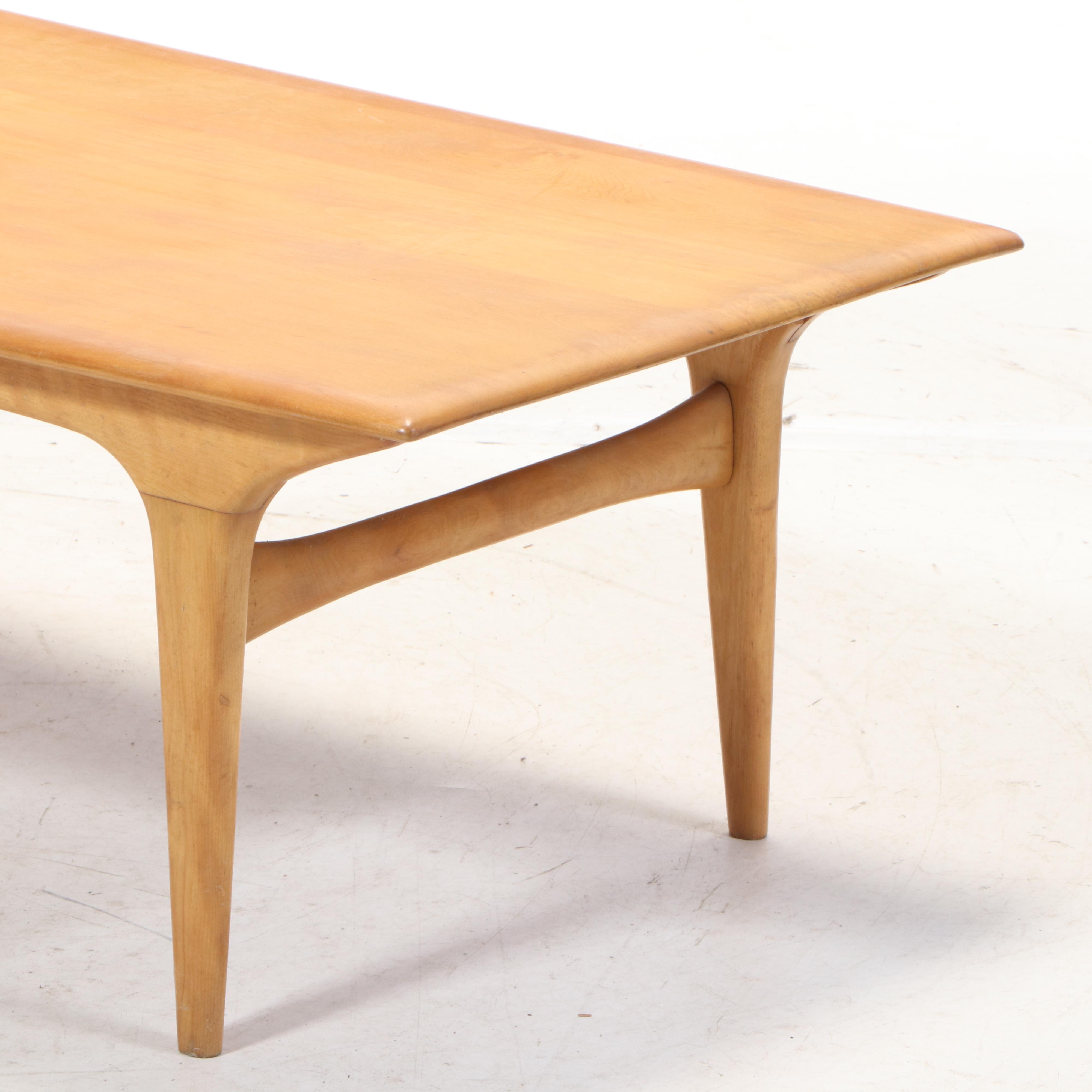 Heywood-Wakefield Mid Century Modern Blondewood Coffee Table