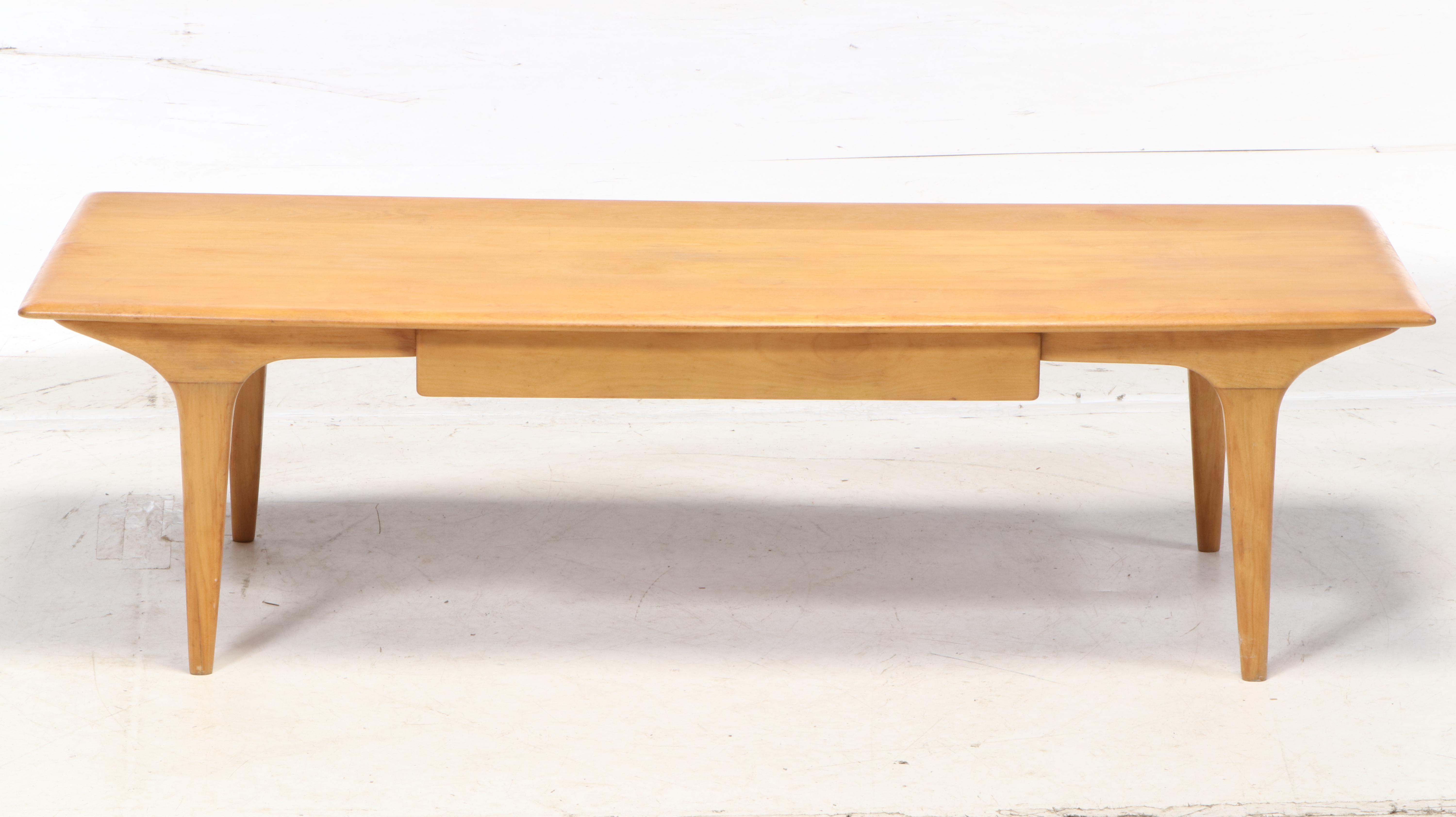 Heywood-Wakefield Mid Century Modern Blondewood Coffee Table