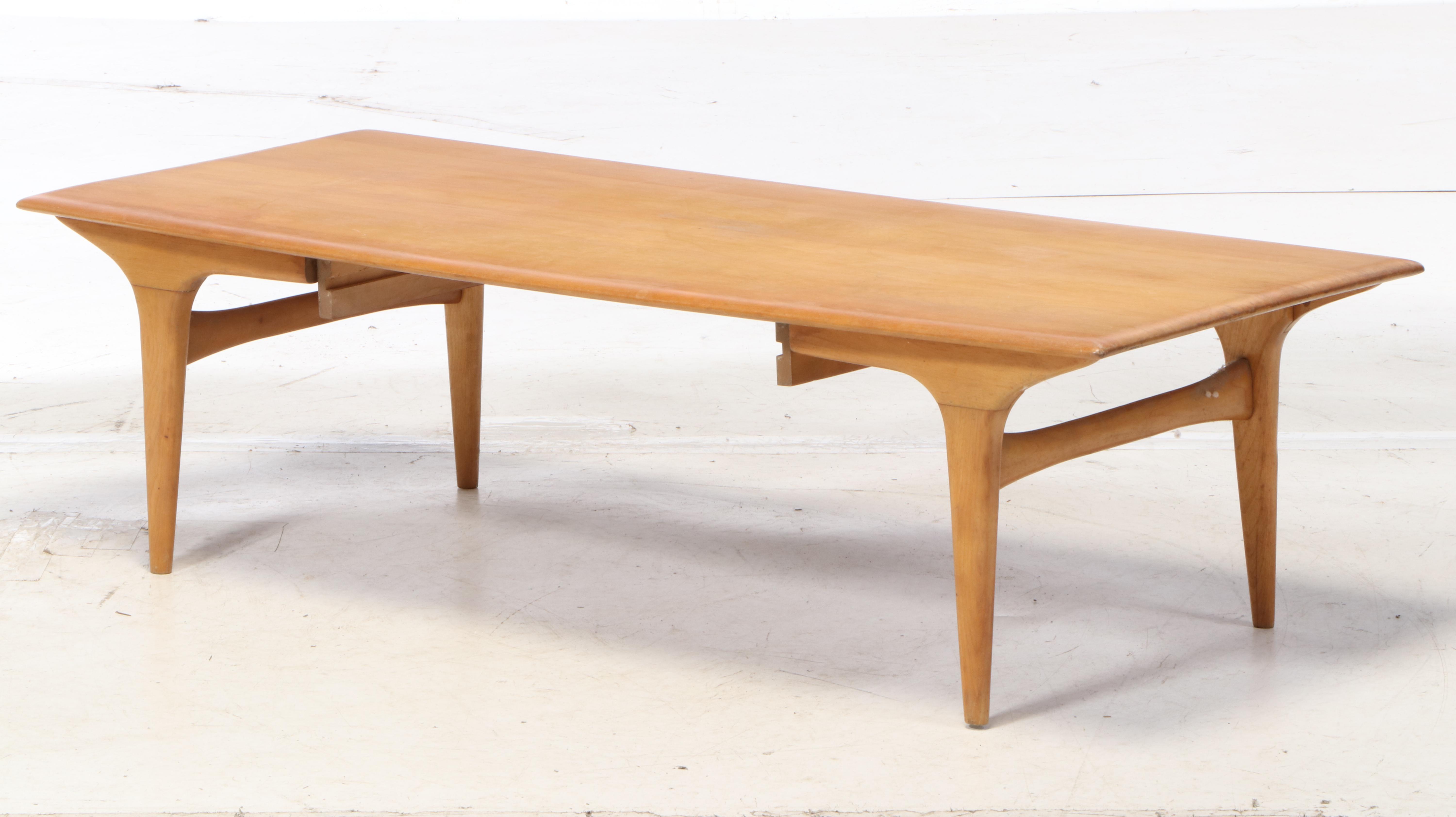 Heywood-Wakefield Mid Century Modern Blondewood Coffee Table
