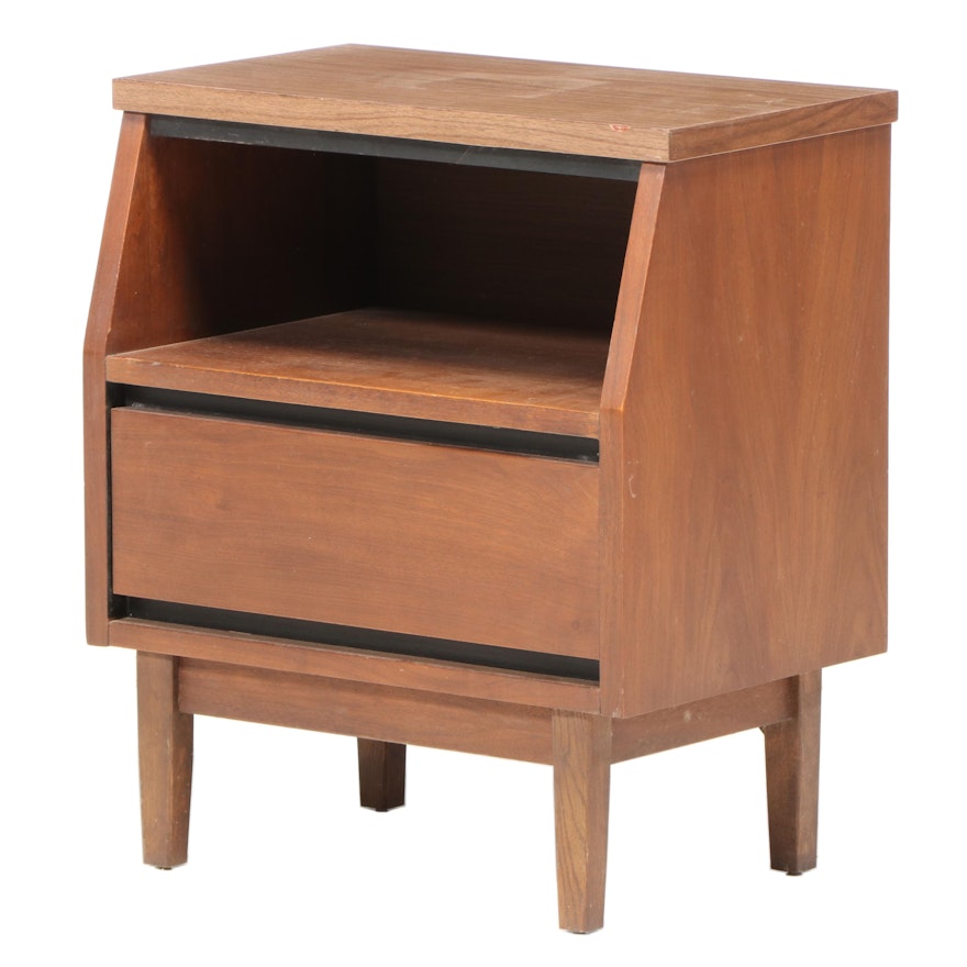 H. Paul Browning for Stanley "Project 21" Walnut and Laminate Top Nightstand