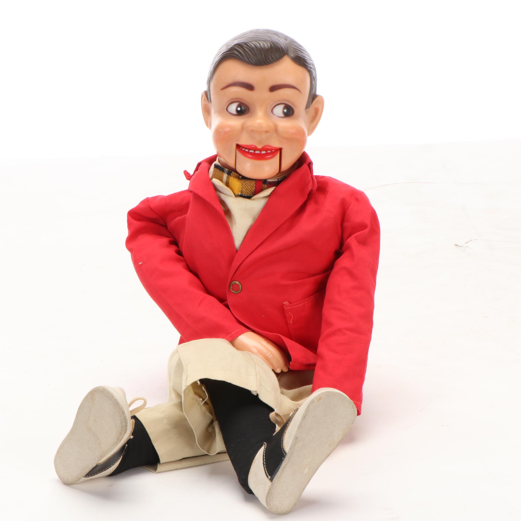 "Jerry Mahoney" Ventriloquist Puppet Doll, Original Clothing, Mid-20th Century