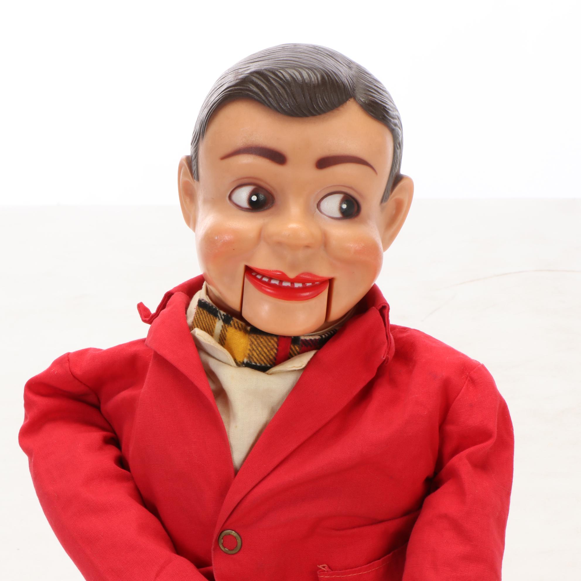 "Jerry Mahoney" Ventriloquist Puppet Doll, Original Clothing, Mid-20th Century