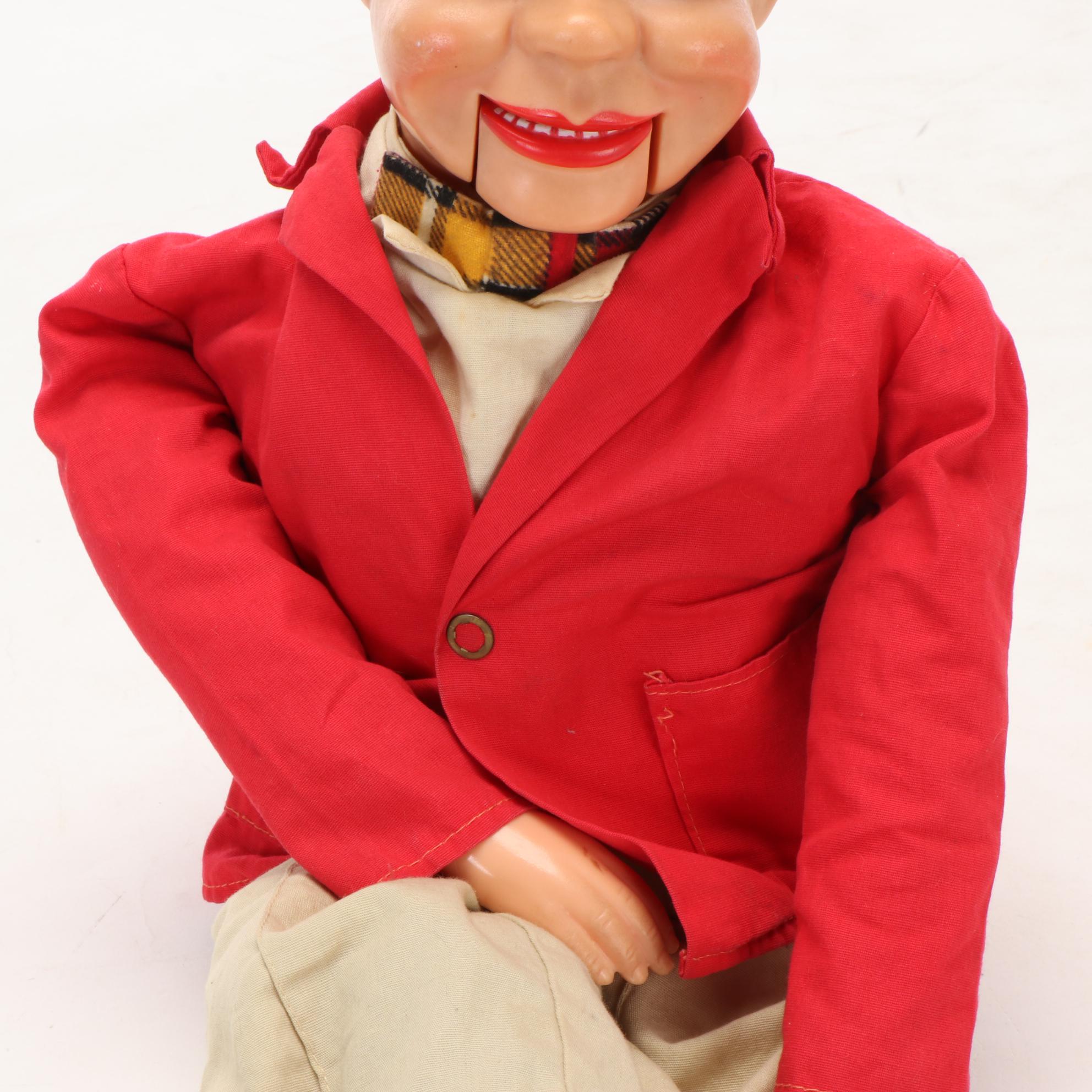 "Jerry Mahoney" Ventriloquist Puppet Doll, Original Clothing, Mid-20th Century