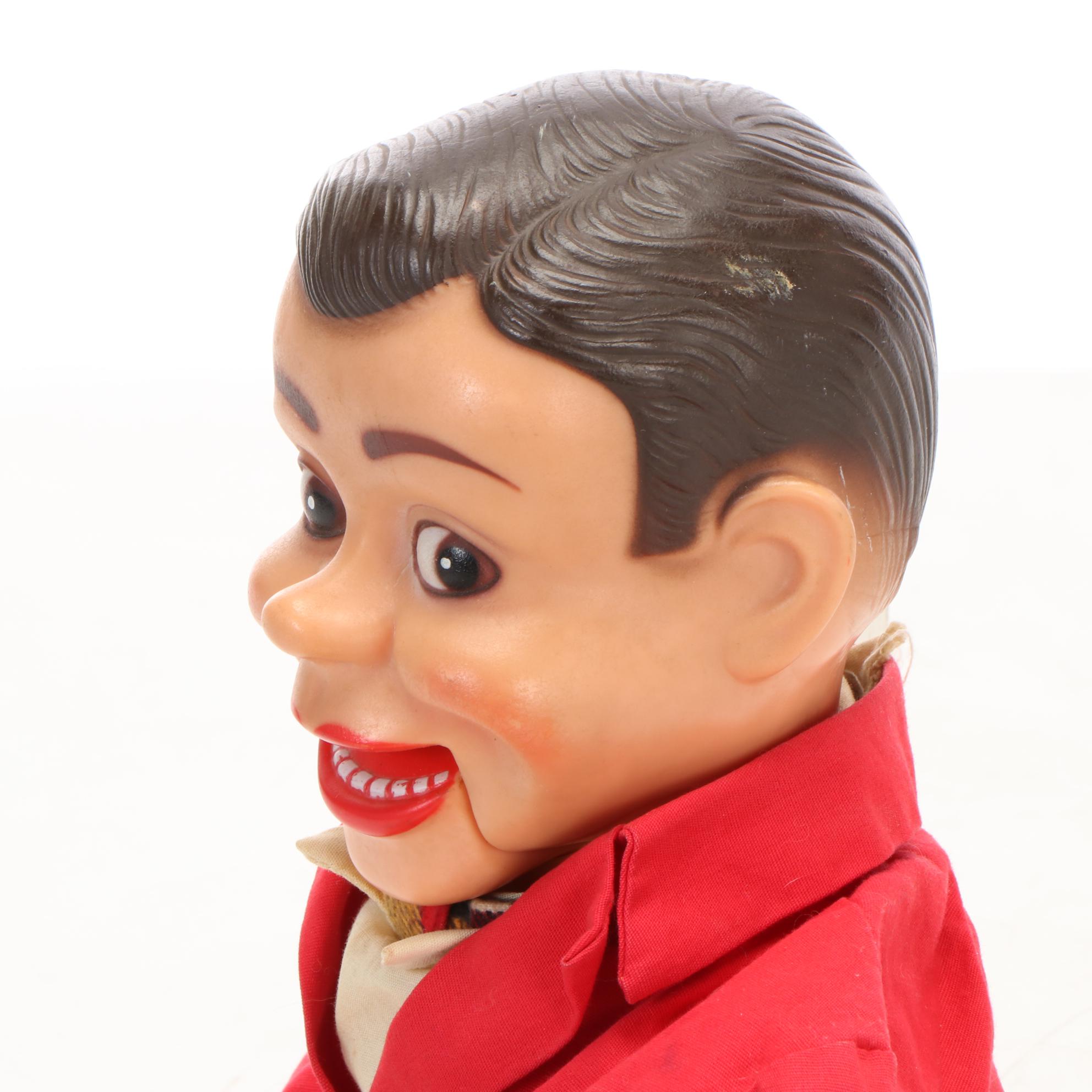 "Jerry Mahoney" Ventriloquist Puppet Doll, Original Clothing, Mid-20th Century