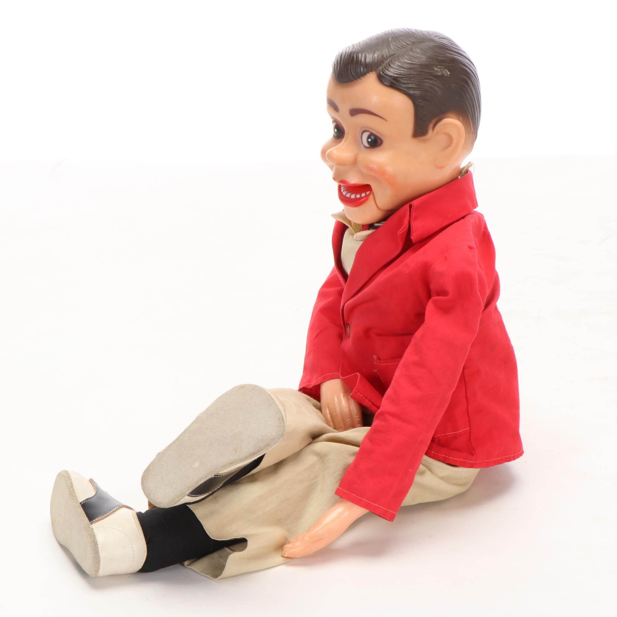 "Jerry Mahoney" Ventriloquist Puppet Doll, Original Clothing, Mid-20th Century