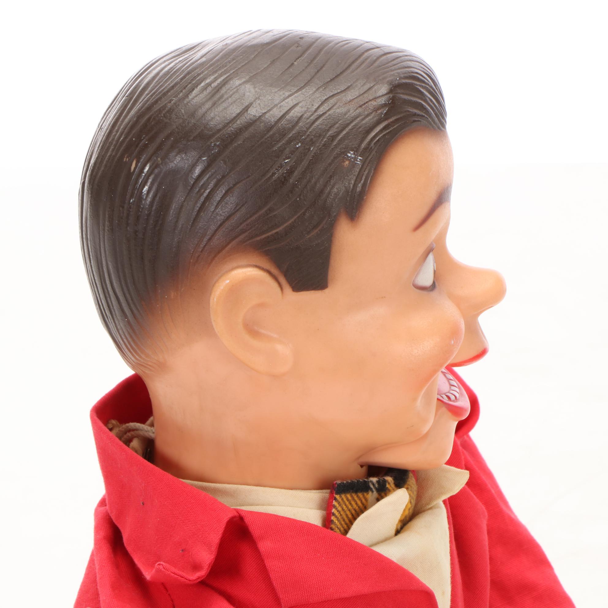 "Jerry Mahoney" Ventriloquist Puppet Doll, Original Clothing, Mid-20th Century