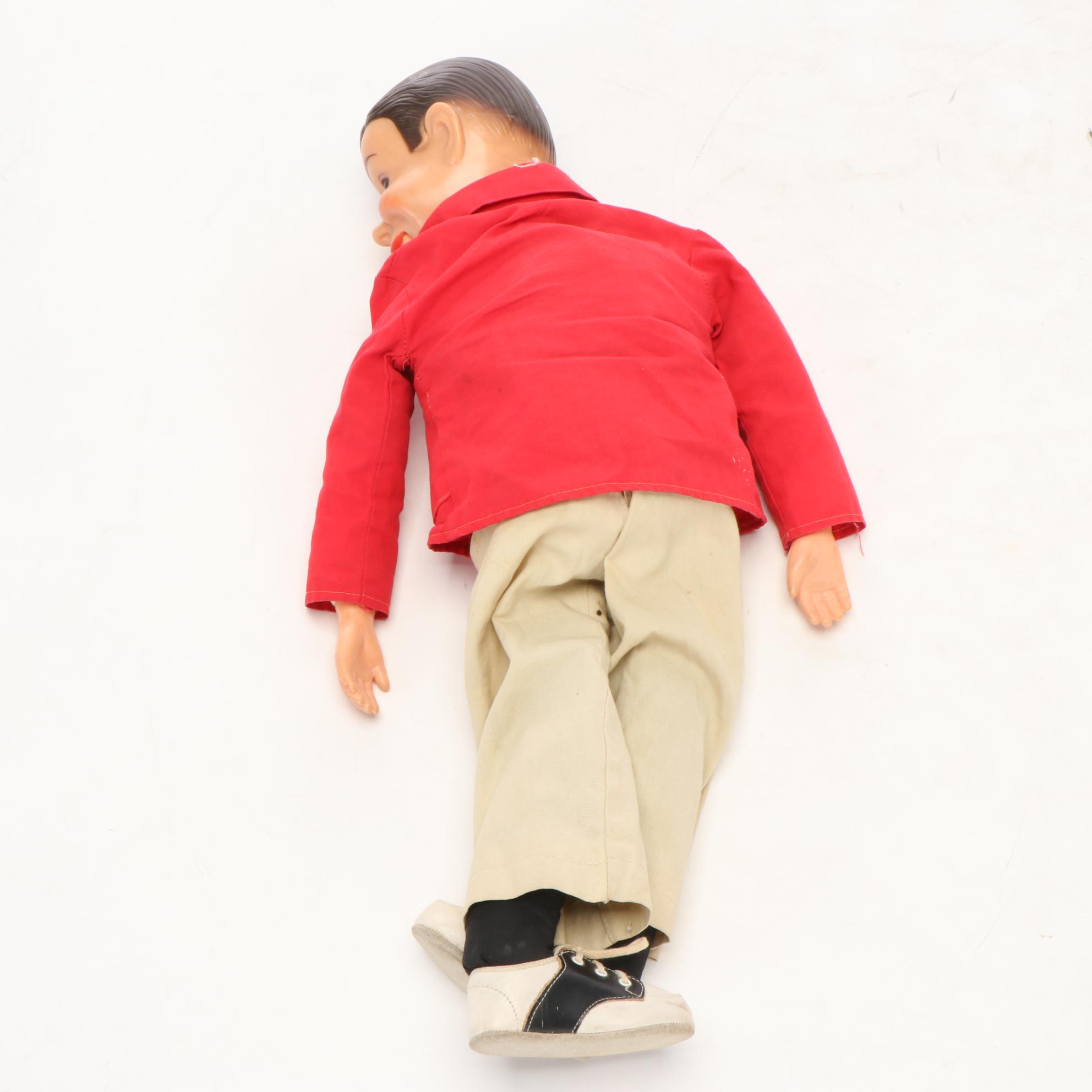 "Jerry Mahoney" Ventriloquist Puppet Doll, Original Clothing, Mid-20th Century