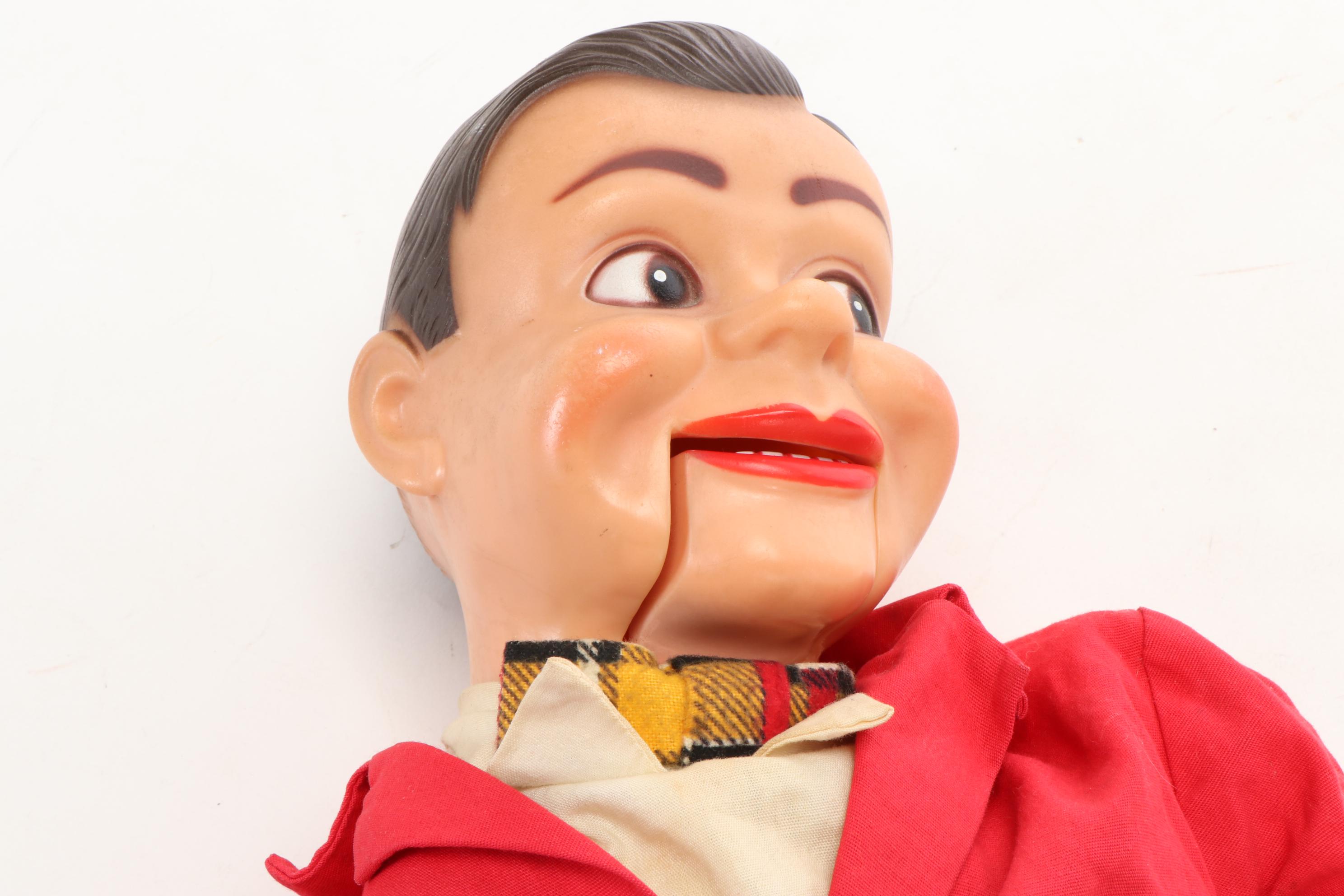 "Jerry Mahoney" Ventriloquist Puppet Doll, Original Clothing, Mid-20th Century