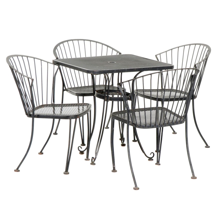 Russell Woodard "Pinecrest" Mid Century Modern Iron Patio Dining Set