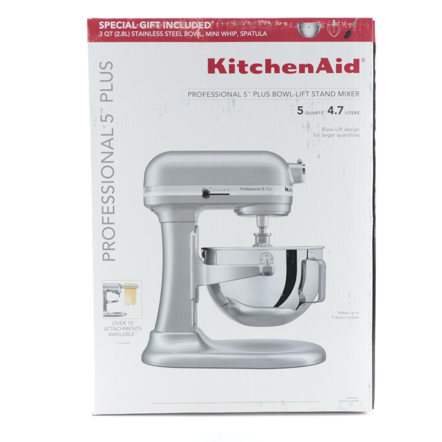 KitchenAid Metallic Chrome Pro 5 Plus Bowl-Lift Stand Mixer