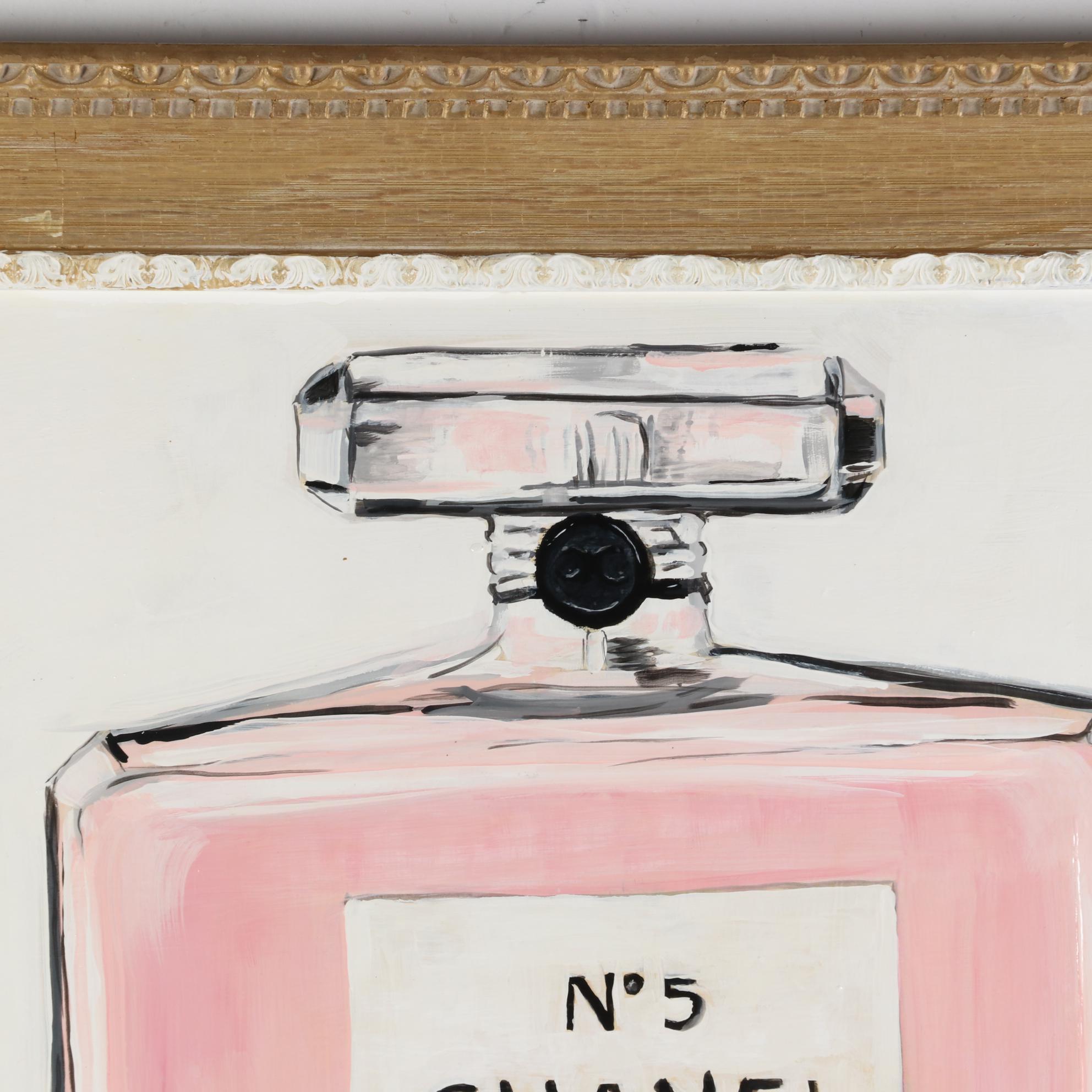 Heather H. Acrylic Painting of Chanel No. 5 Perfume Bottle, 2021