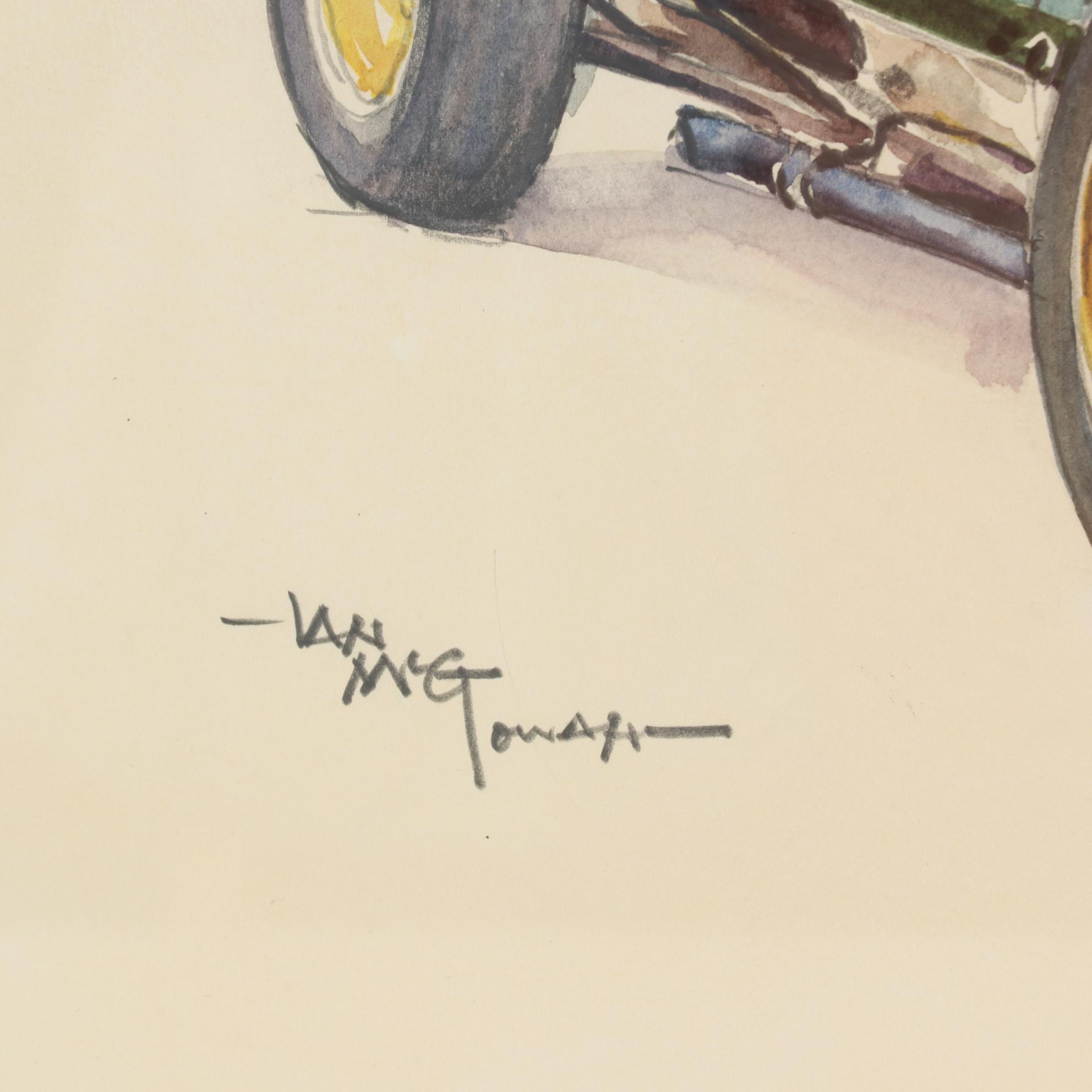 Ian McGowan Watercolor Painting "Lotus 16 Formula 1," 2021