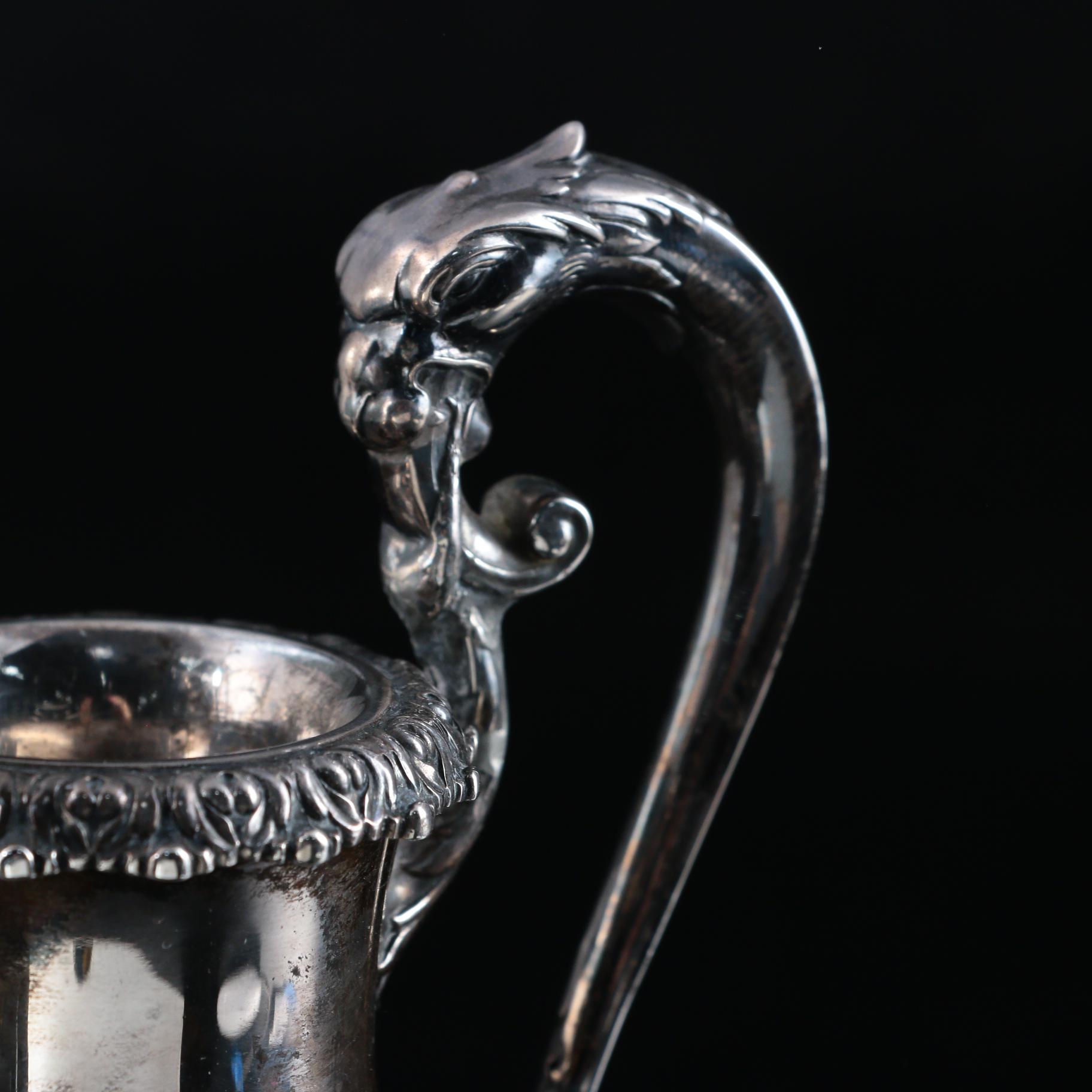 Theodore B. Starr Mounted Sterling Silver Glass Vase, Late 19th/Early 20th C.