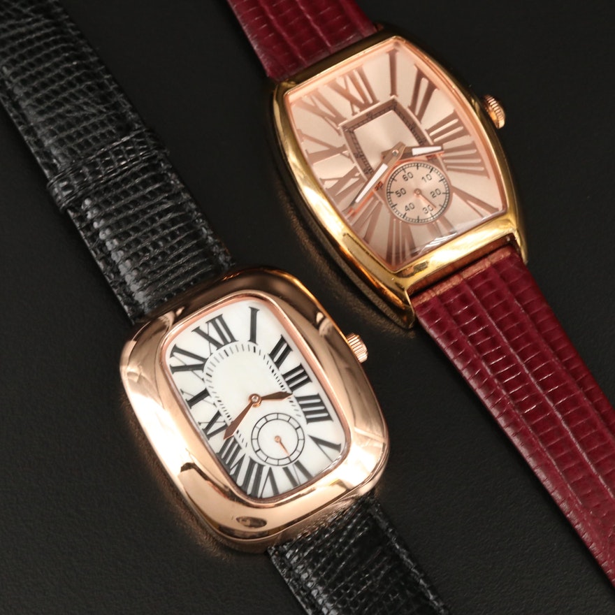 Rose Gold Tone Bronzo Italia Quartz Wristwatch