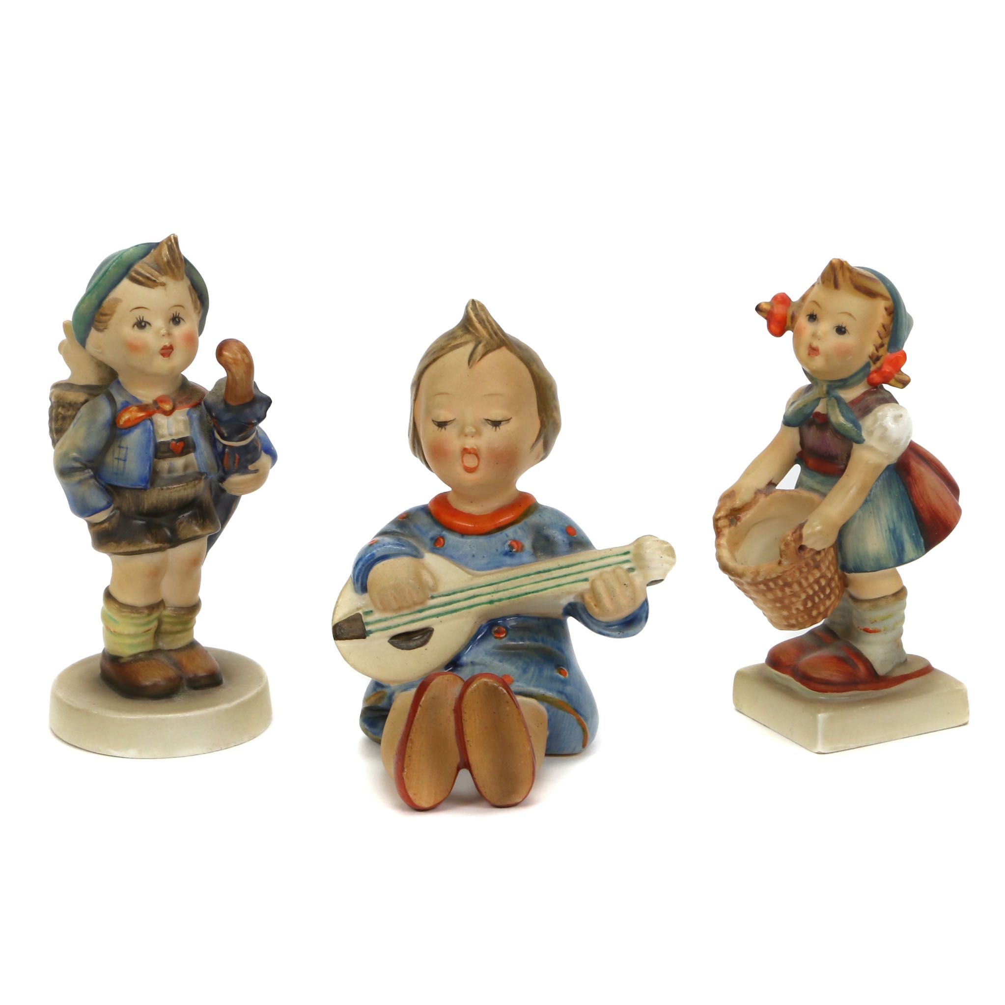 Goebel Hummel Porcelain Figurines Including "Home from Market" and "Joyful"