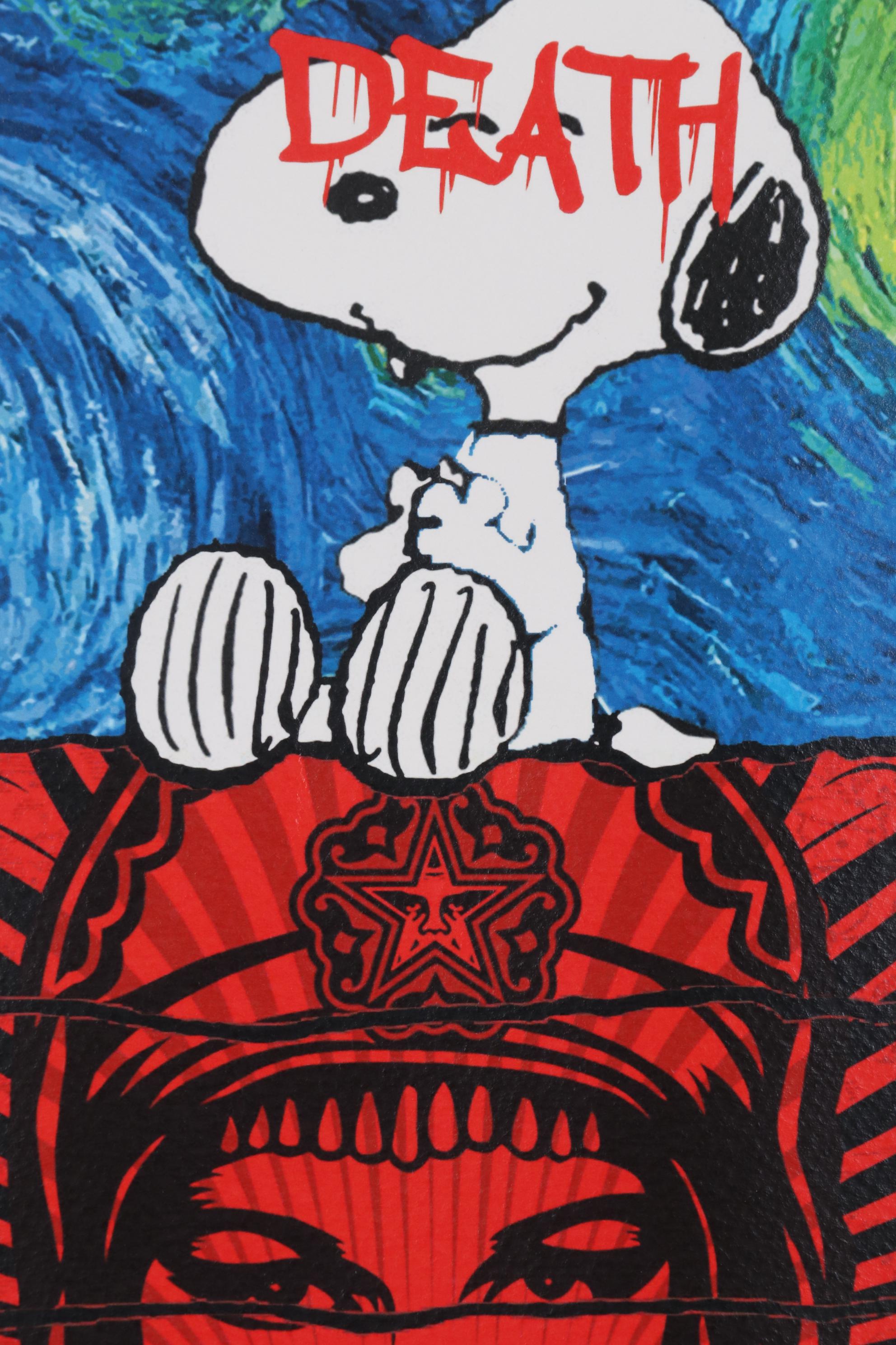 Death NYC Pop Art Offset Print of Snoopy and Starry Night, 2020