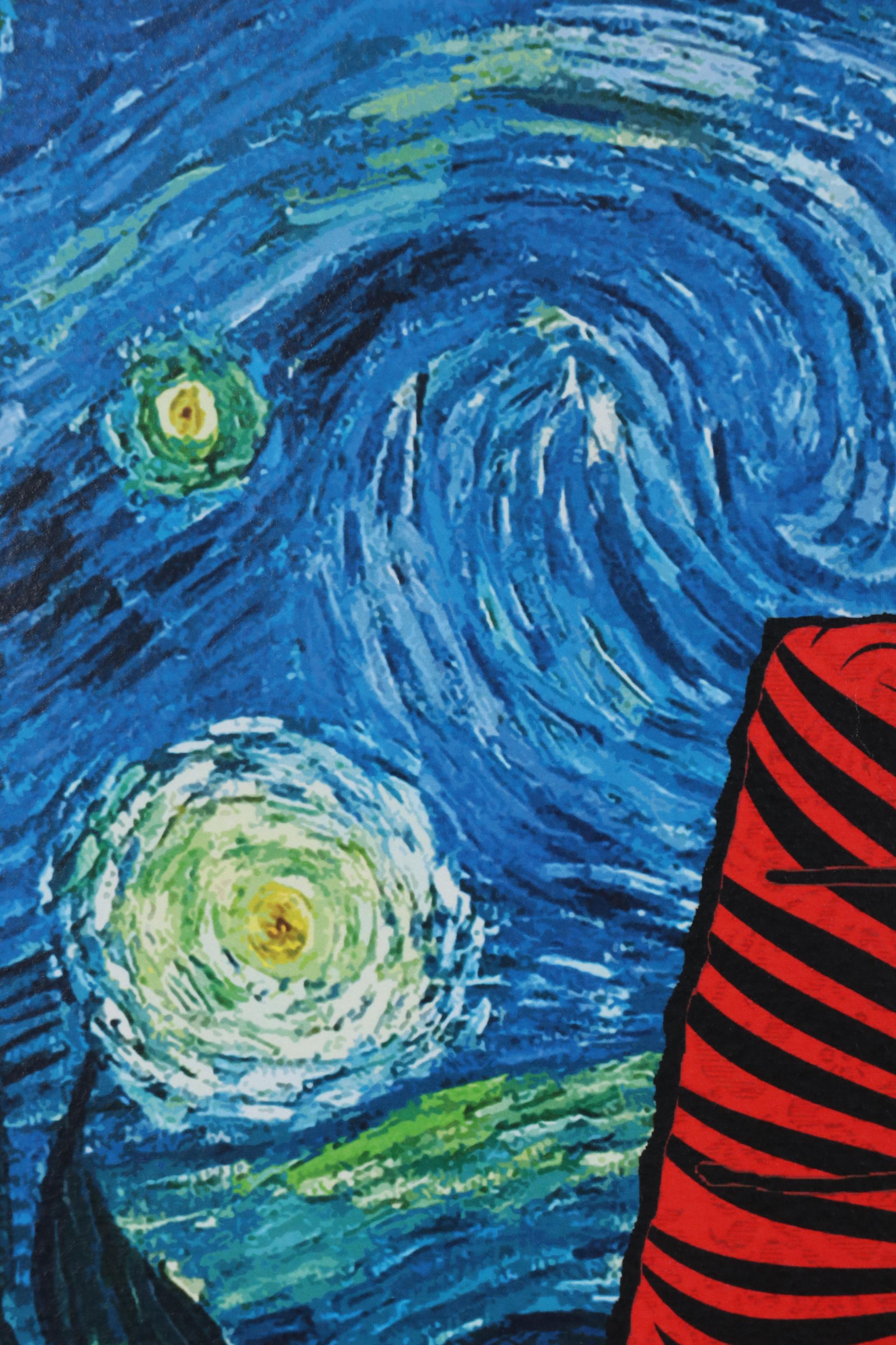 Death NYC Pop Art Offset Print of Snoopy and Starry Night, 2020