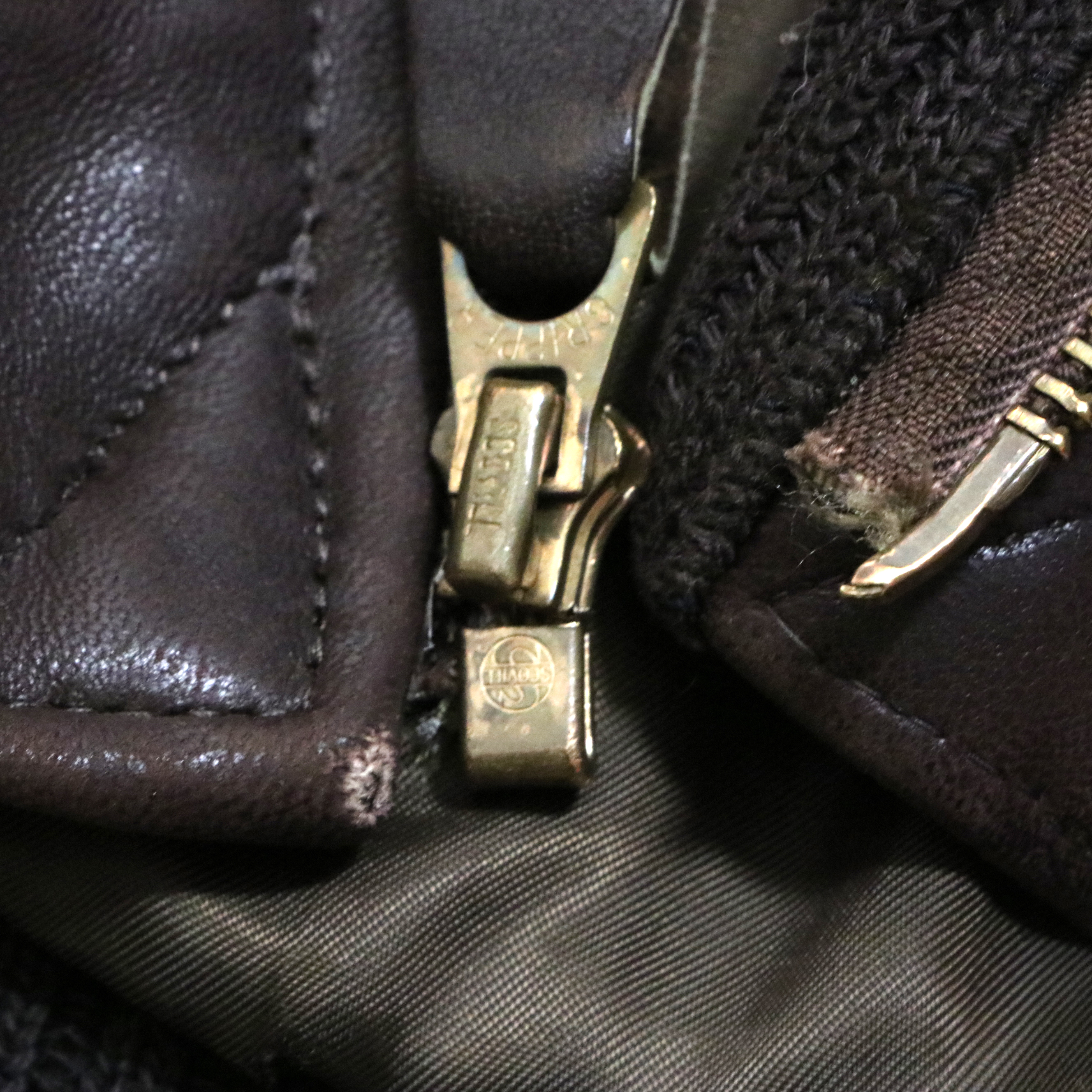 Men's Avirex Type A-2 Brown Leather Bomber Jacket