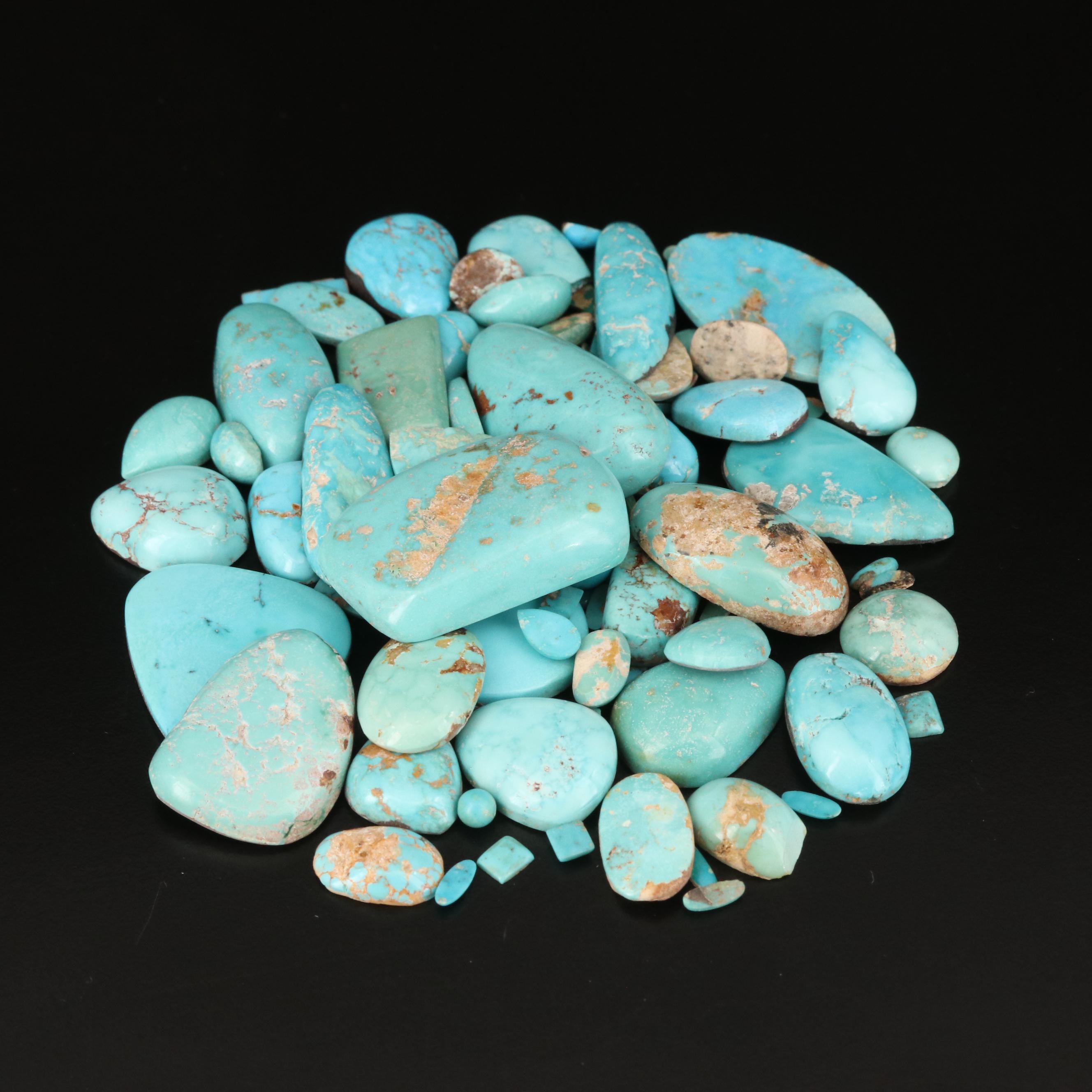 Loose Turquoise with Doublet and Mixed Cabochon
