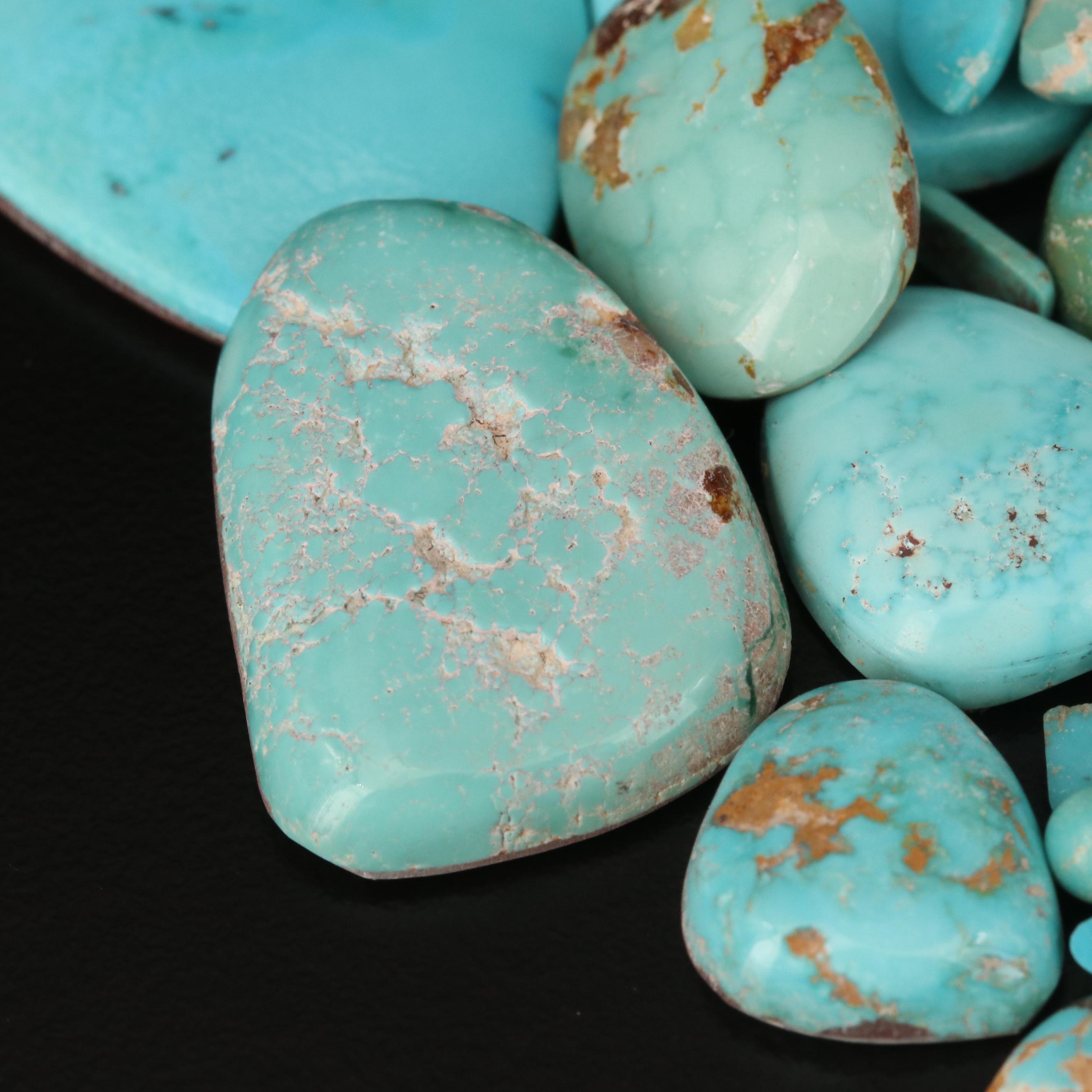 Loose Turquoise with Doublet and Mixed Cabochon