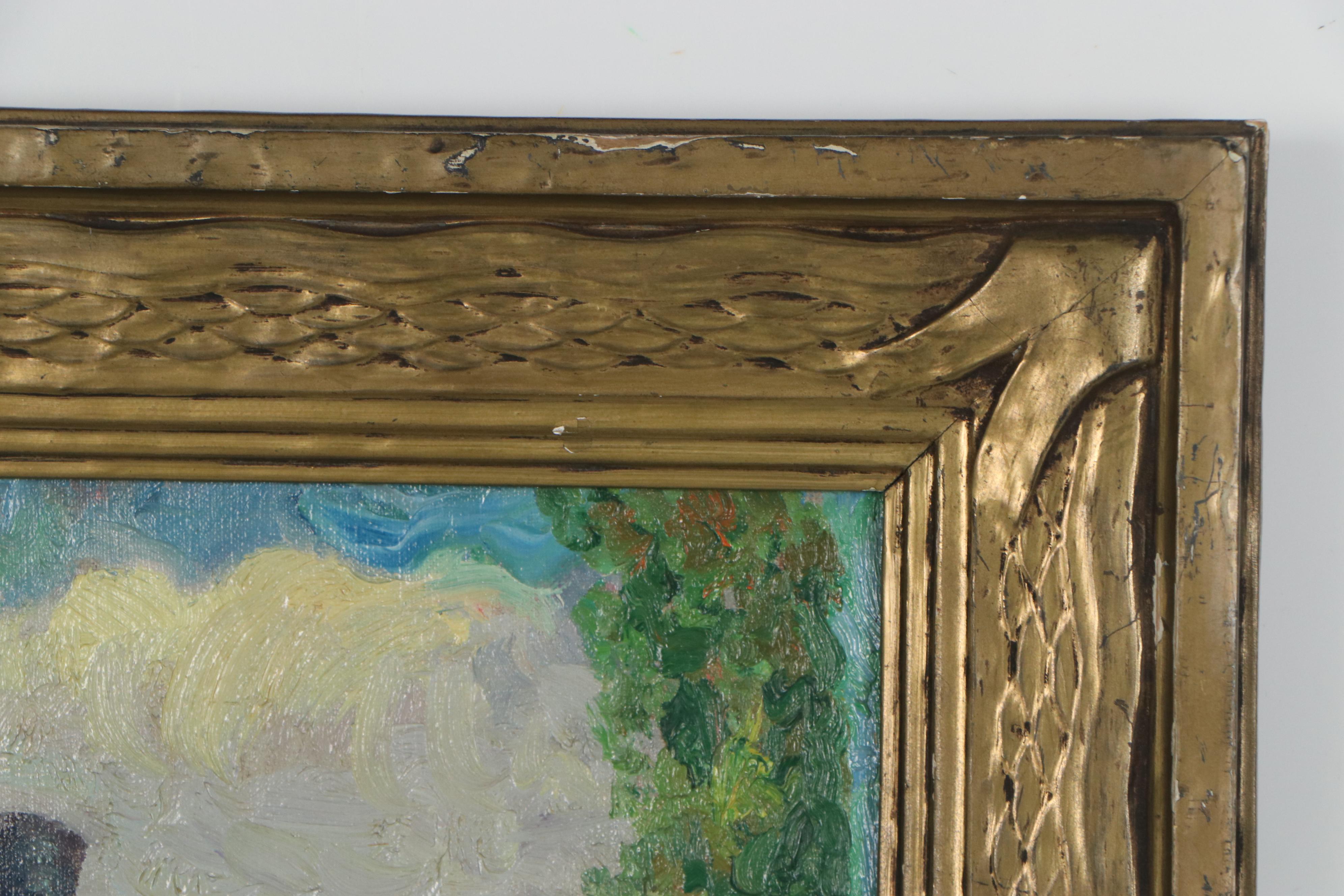 Oil Painting of a Theatre Stage, Early 20th Century