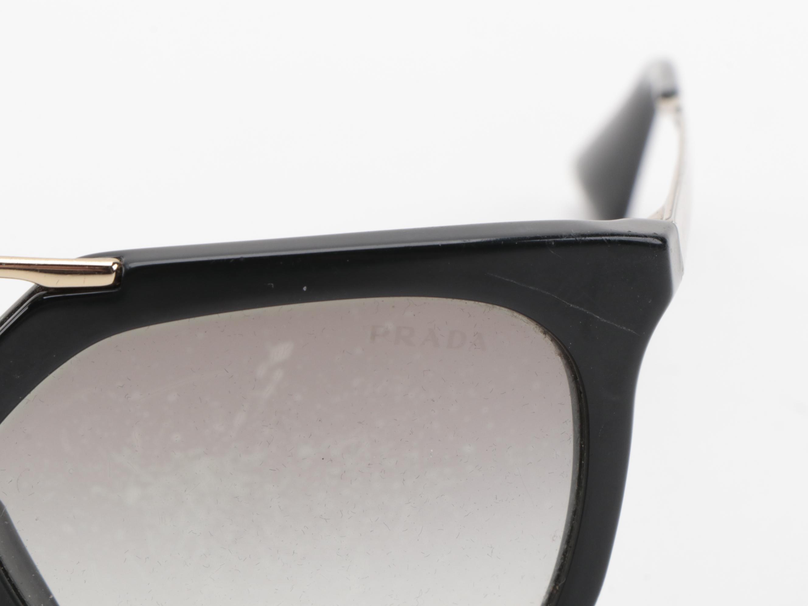 Prada SPR13Q Cinema Browline Sunglasses with Case