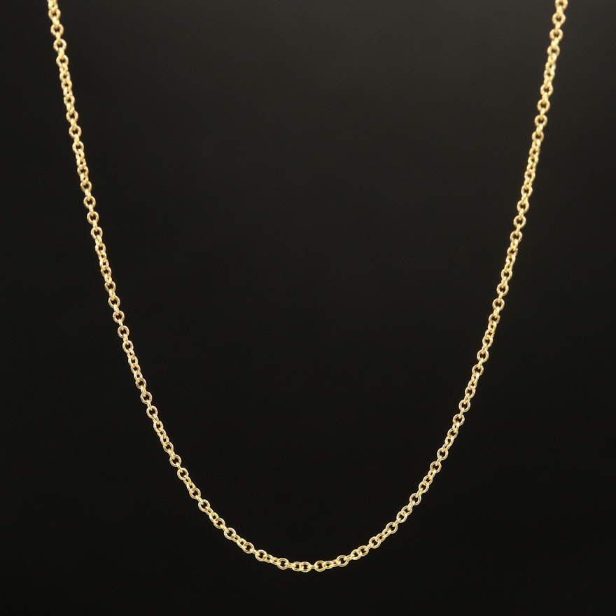 14K Rolo Chain Necklace