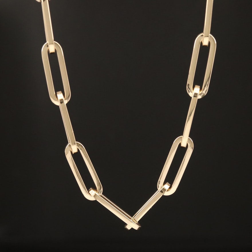 14K Oval Link Necklace