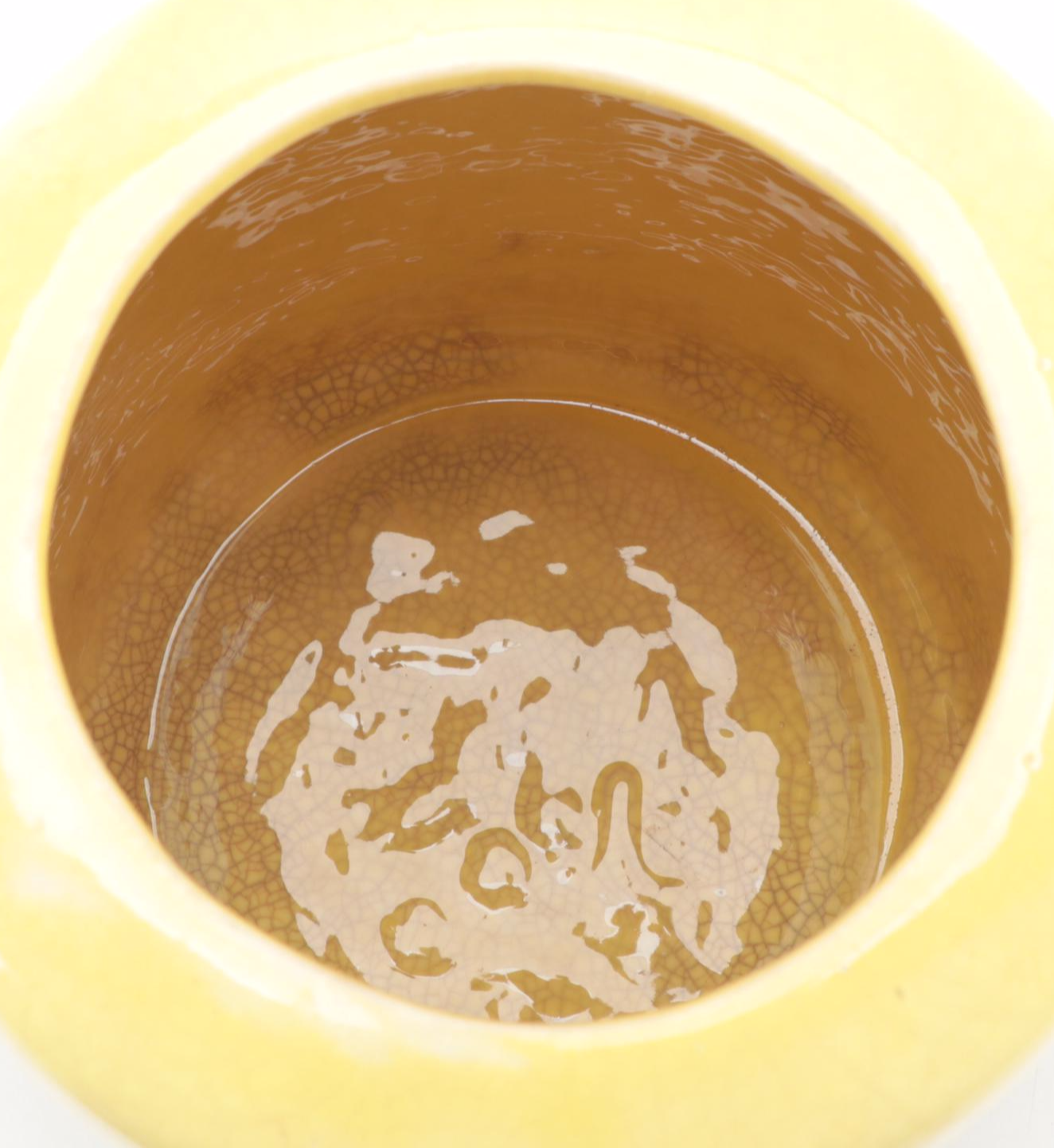 McCoy Pottery Yellow Cookie Jar with Black Lid, Mid-20th C.