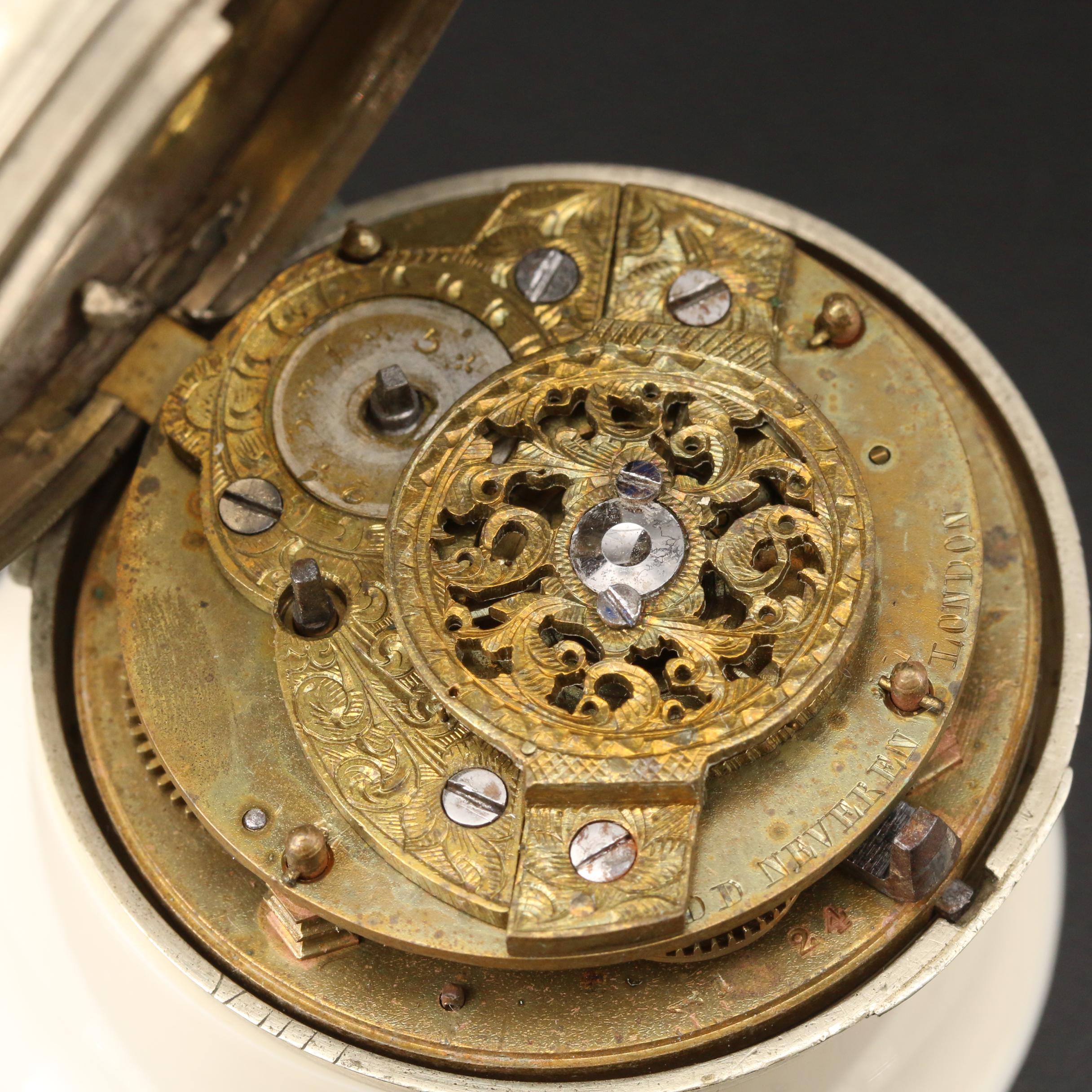 D.D. Neveren London Double Case Pocket Watch