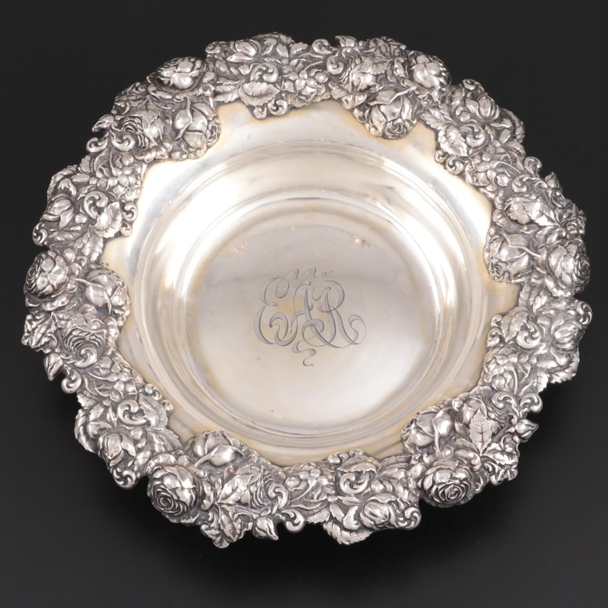George W. Shiebler & Co. Repoussé Sterling Silver Serving Bowl, 1876–1910
