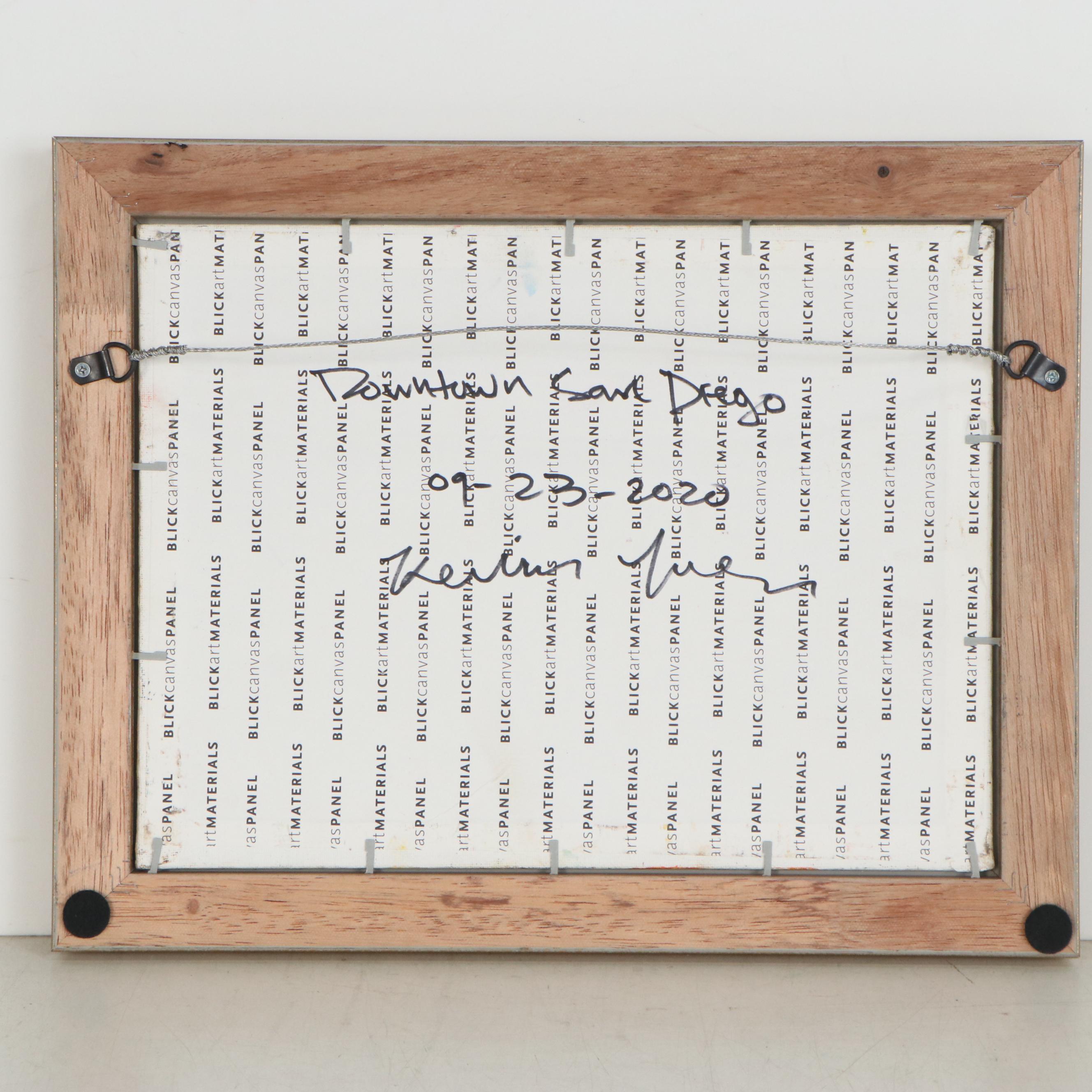 Kevin Yuen Oil Painting "Downtown San Diego," 2020