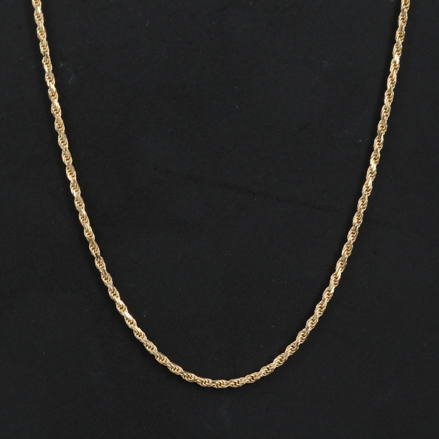 14K French Rope Chain Necklace