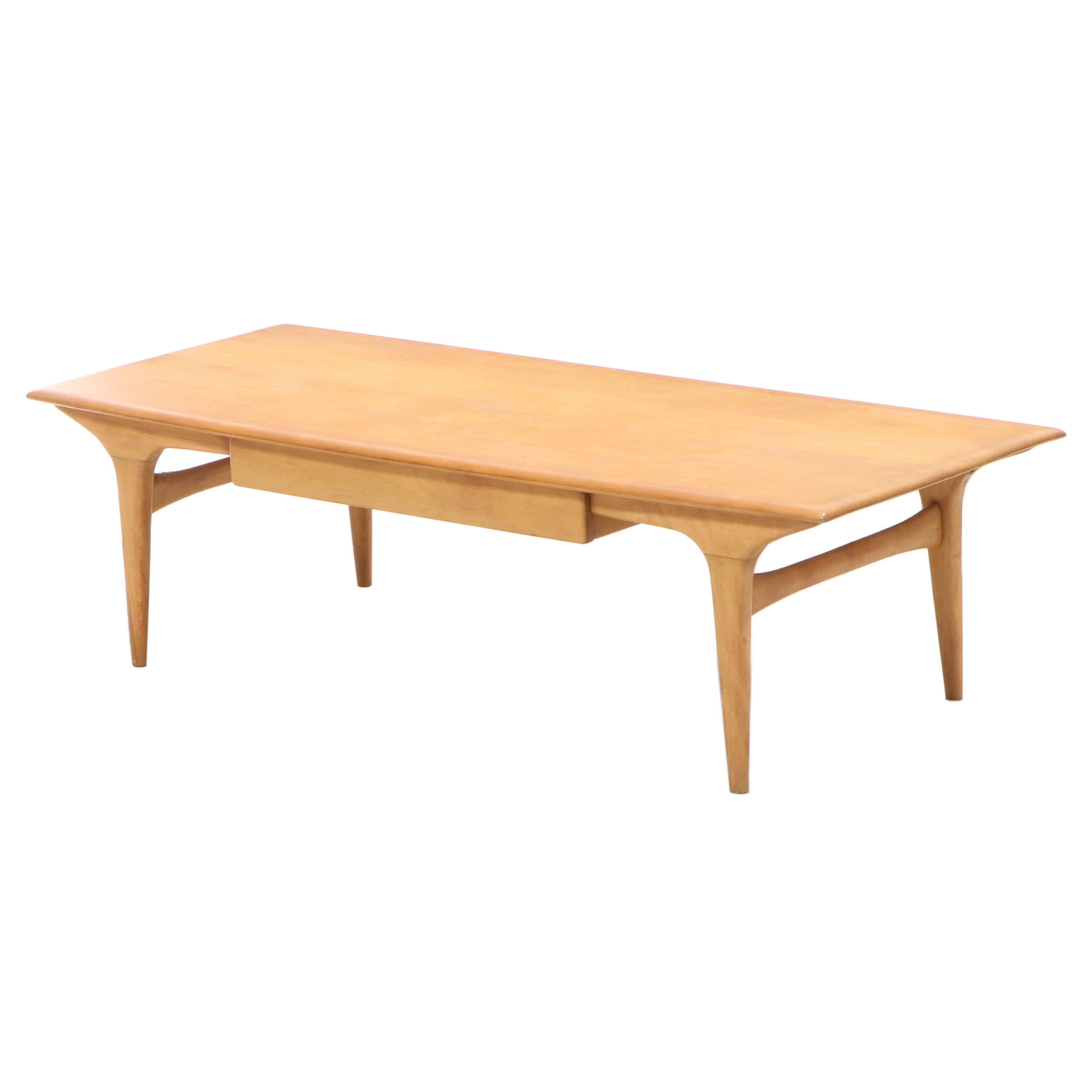 Heywood-Wakefield Mid Century Modern Blondewood Coffee Table