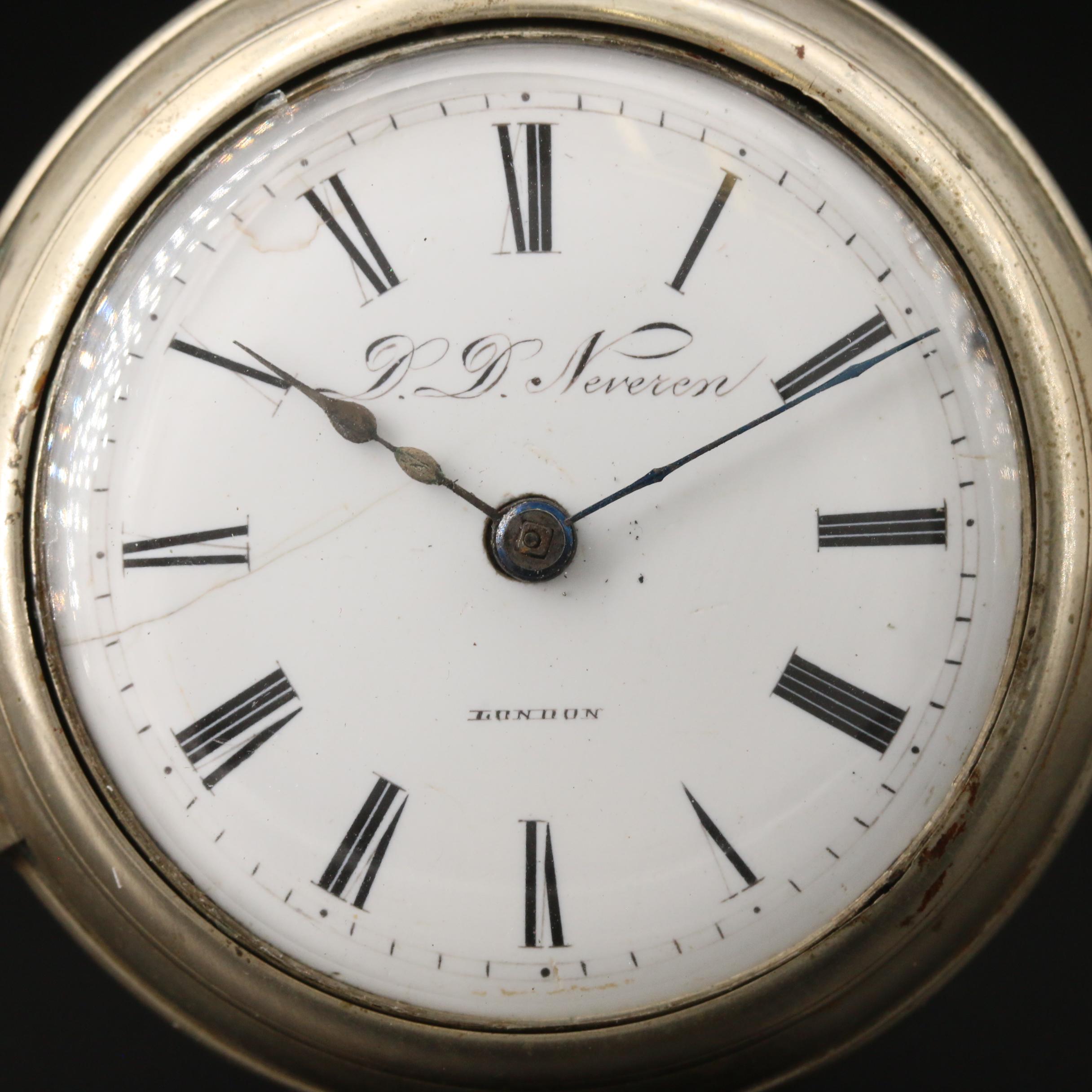 D.D. Neveren London Double Case Pocket Watch