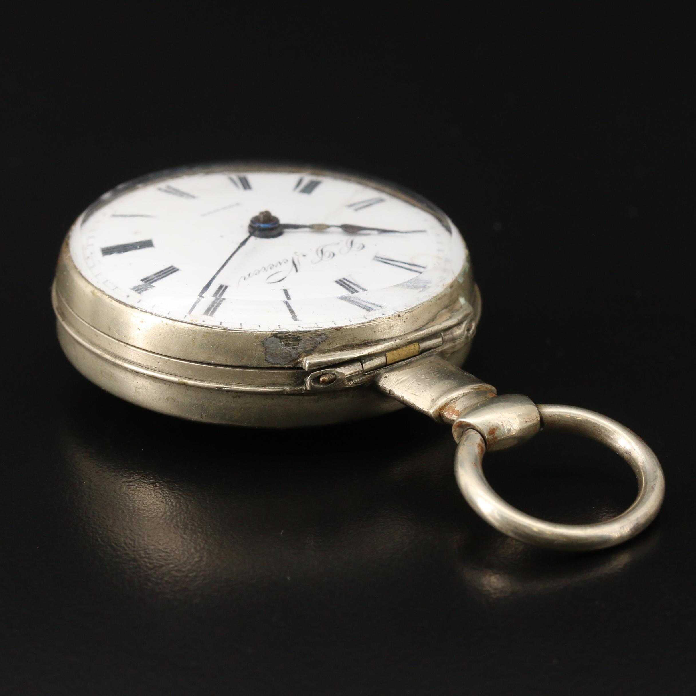 D.D. Neveren London Double Case Pocket Watch