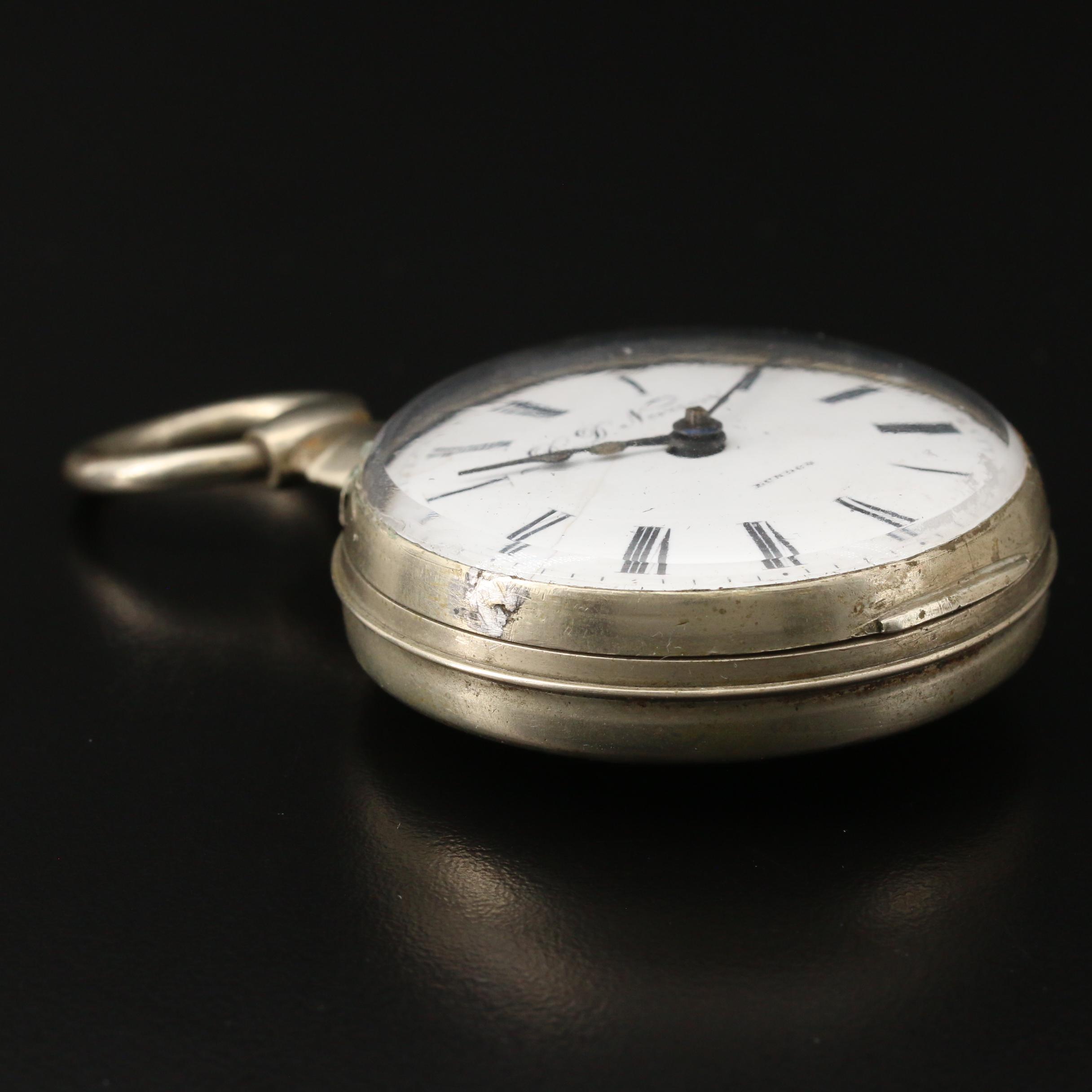 D.D. Neveren London Double Case Pocket Watch
