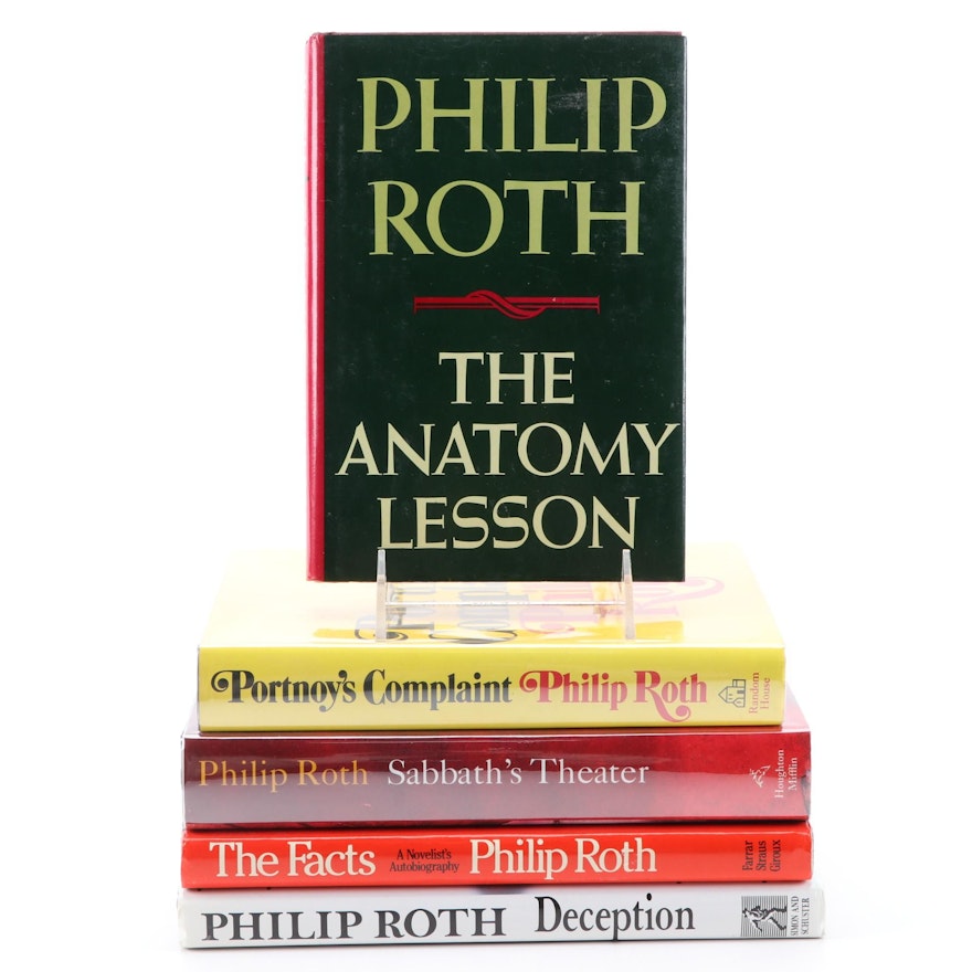 First Edition Philip Roth Novels and Biography Including "Portnoy's Complaint"