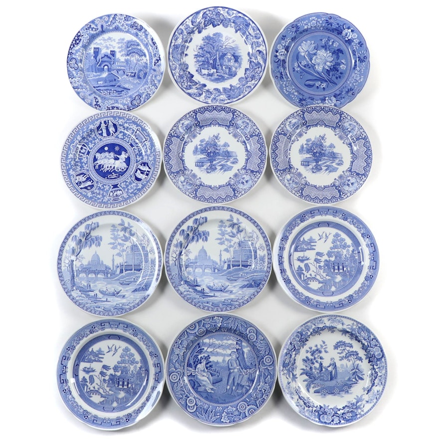 Spode Blue Room Collection Plates, Late 20th to 21st Century