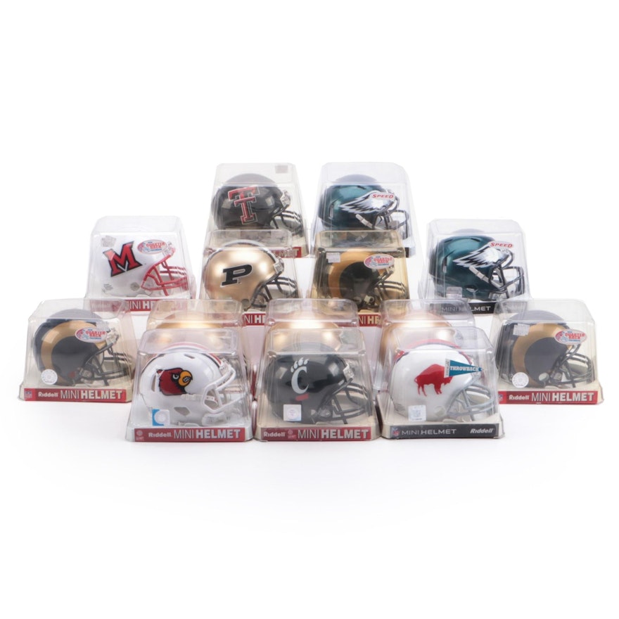 Riddell Mini Helmets Including Notre Dame, Philadelphia Eagles, and More