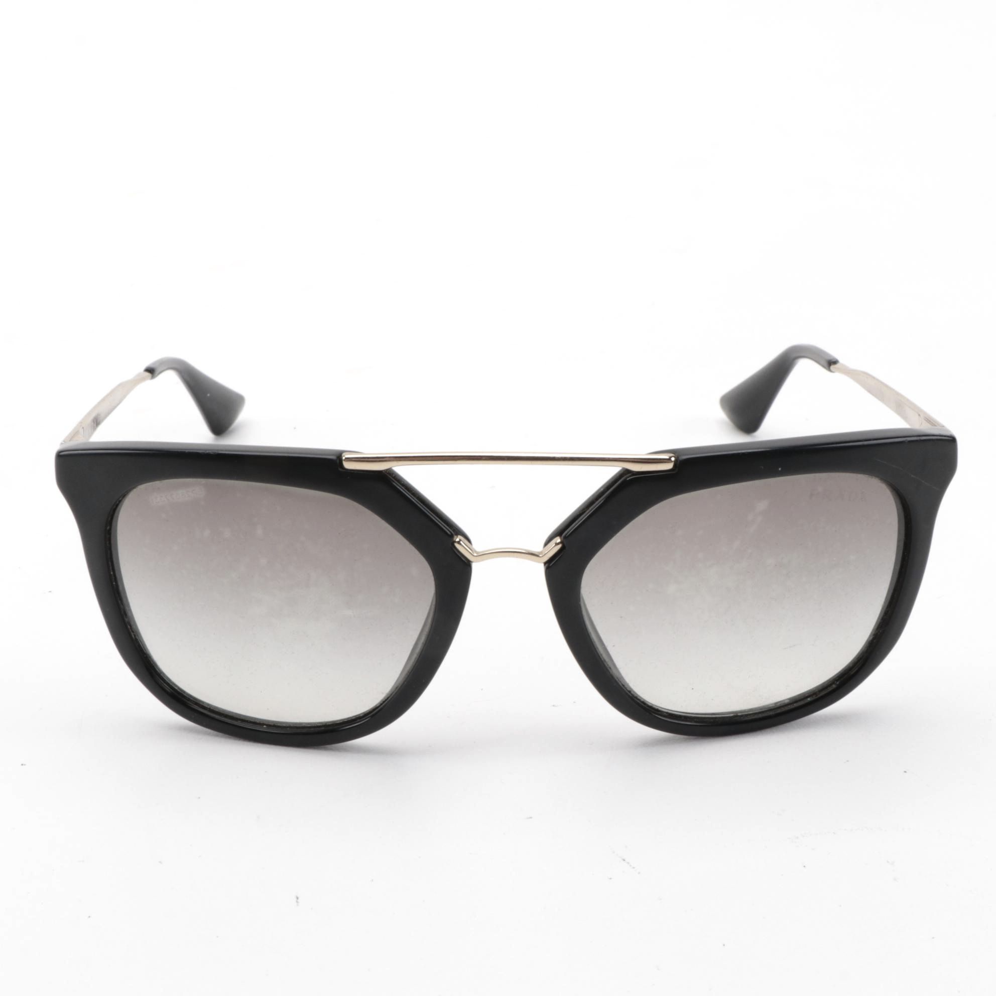 Prada SPR13Q Cinema Browline Sunglasses with Case