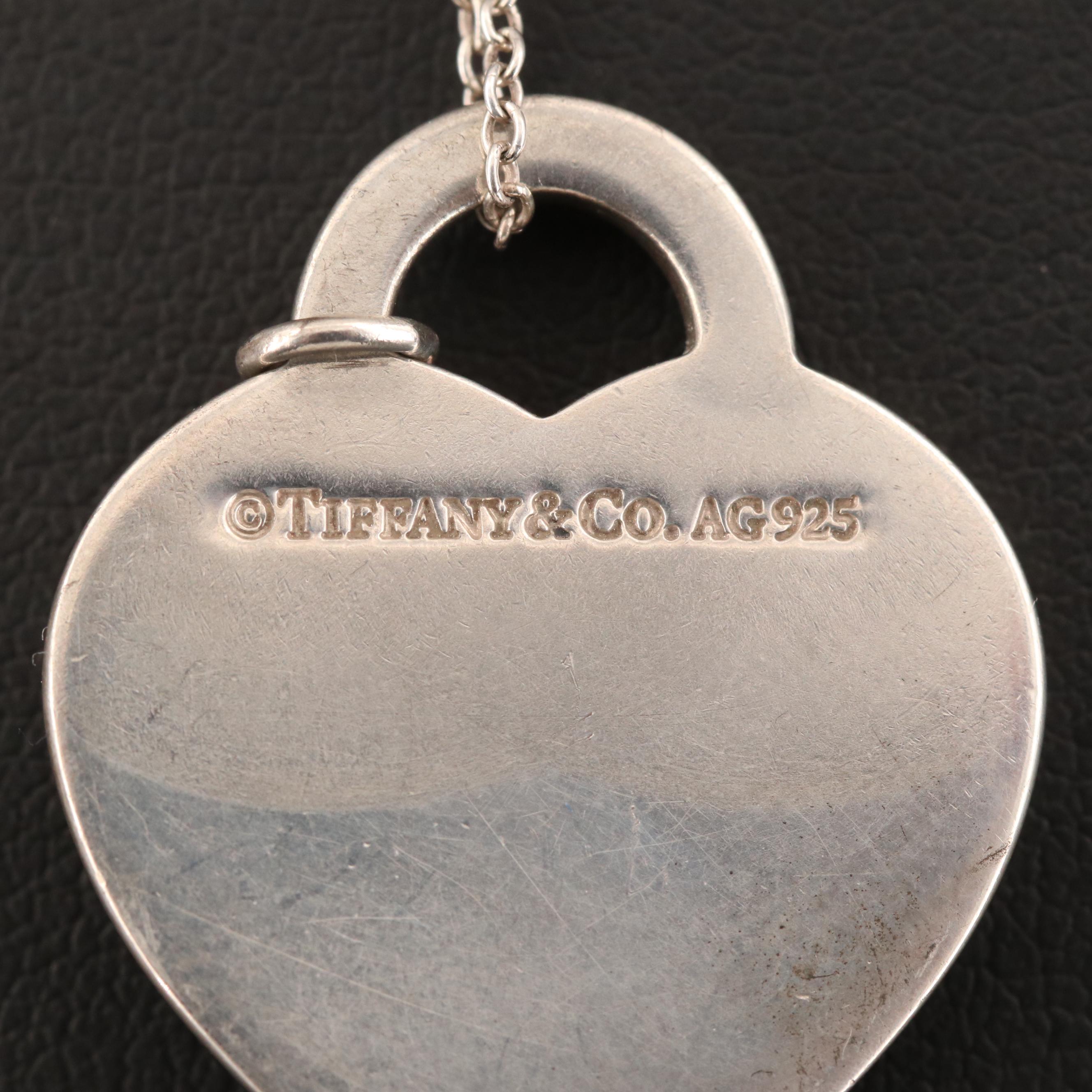 Tiffany & Co. "Return To Tiffany" Sterling Heart Key Necklace