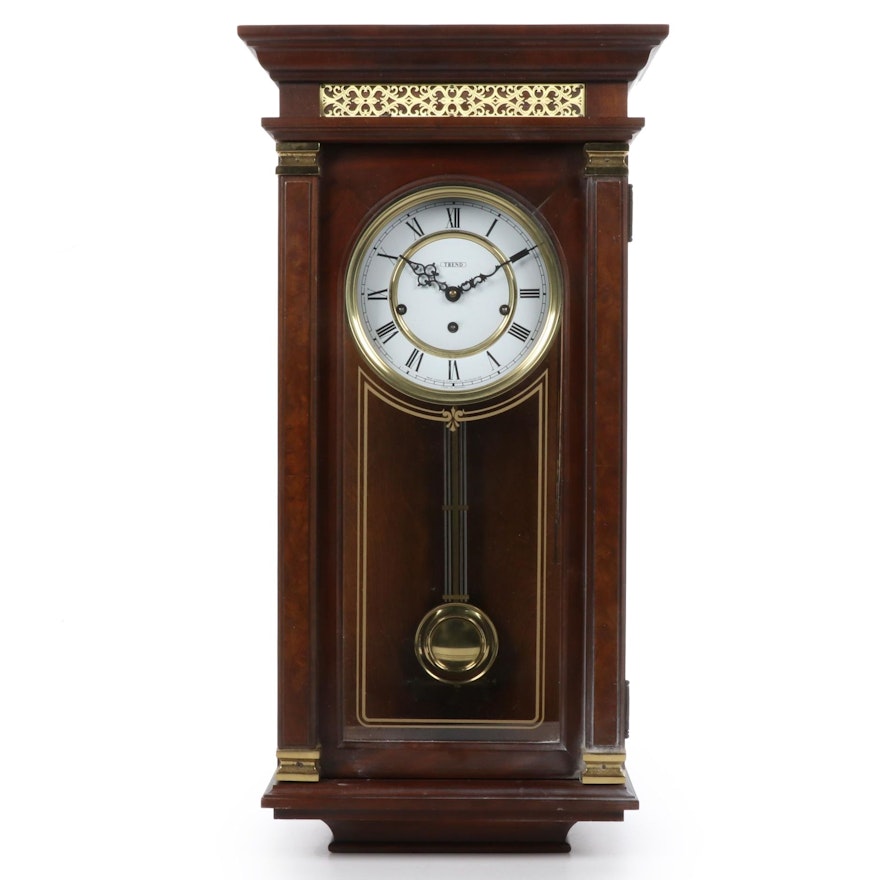 Trend Clock by Sligh Walnut Case Wall Clock