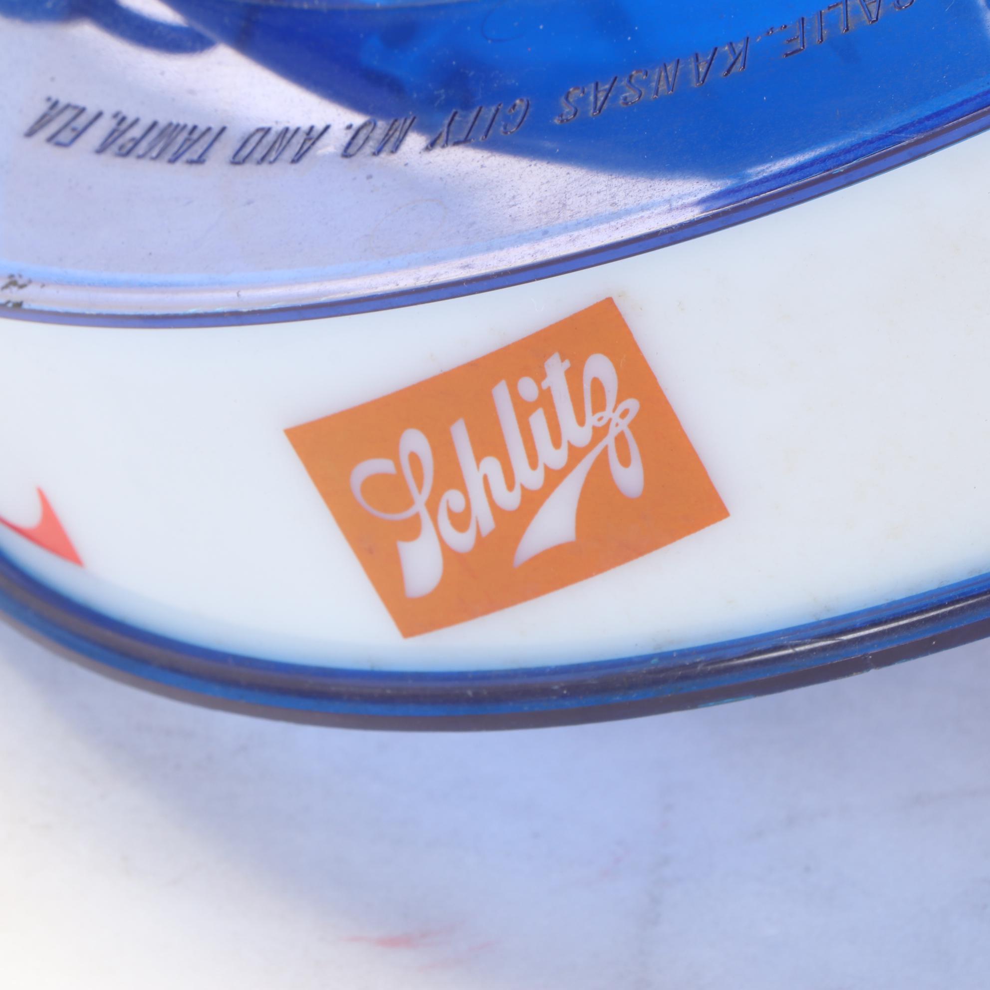 Schlitz Beer Advertising "Saturn Style" Blue Globe Spinning Light Fixture, 1961