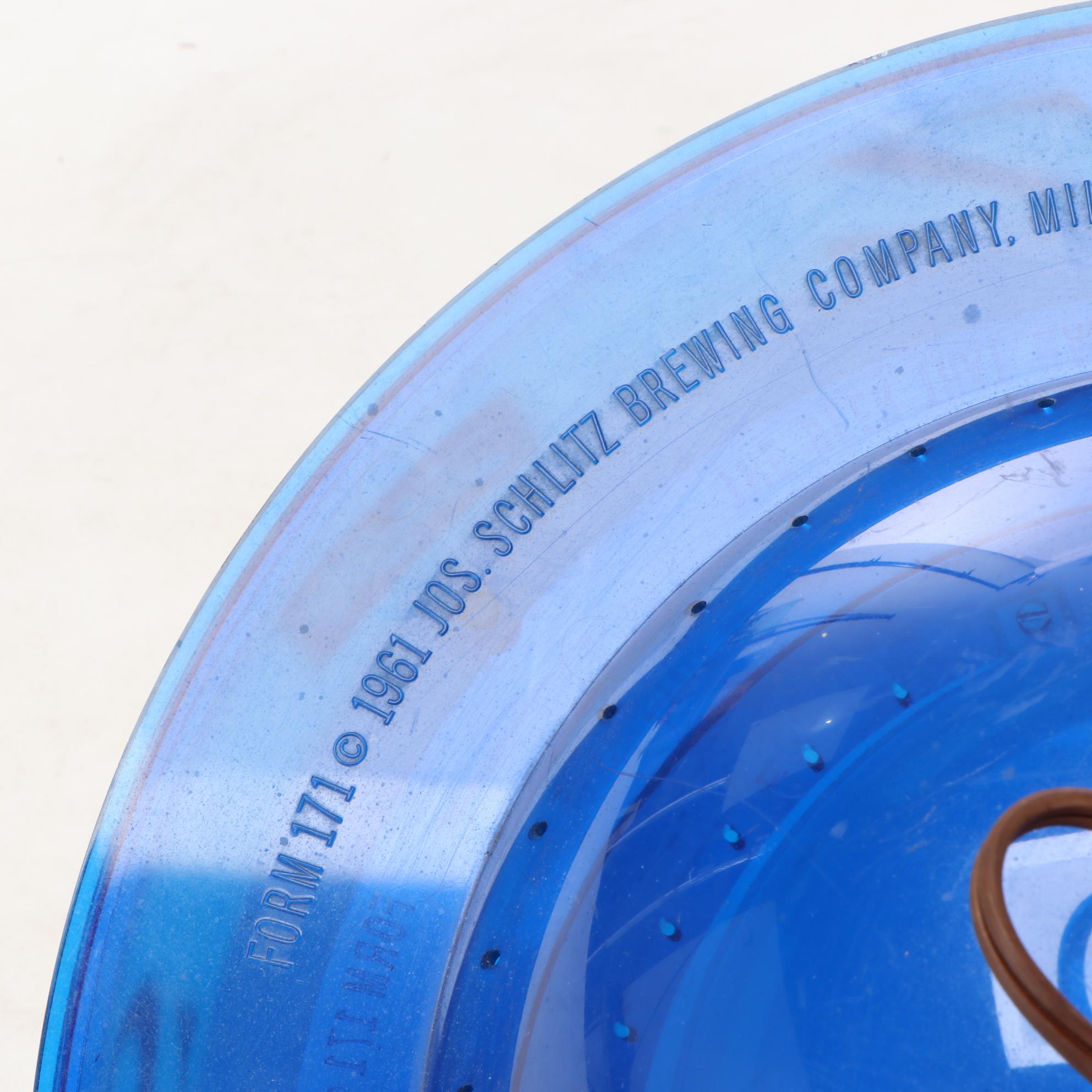 Schlitz Beer Advertising "Saturn Style" Blue Globe Spinning Light Fixture, 1961